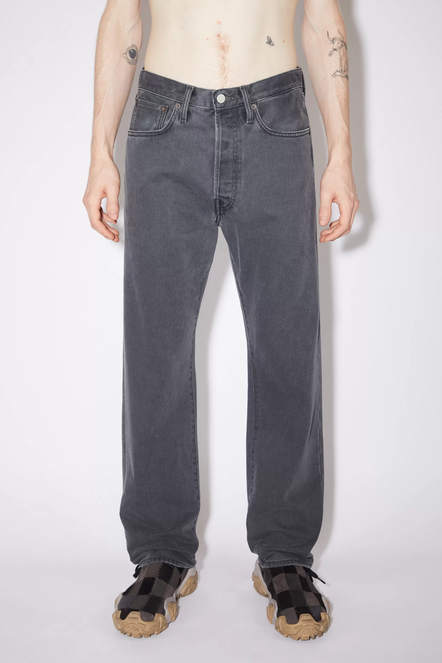 Acne Studios Jeans Mit Lockerer Passform Dunkelgrau Discount