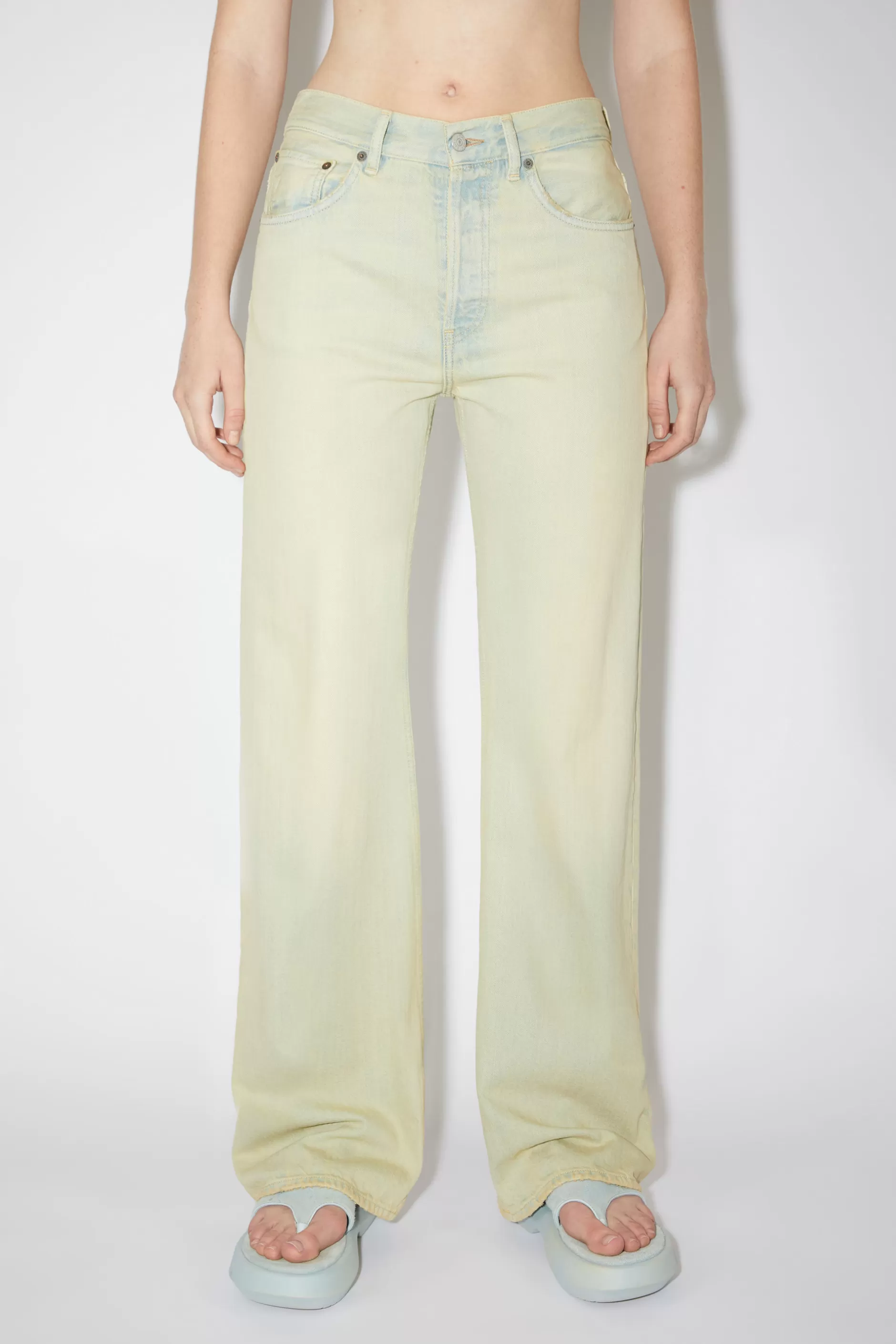 Acne Studios Jeans Mit Lockerer Passform - 2021 Blassgelb/Blassblau Discount