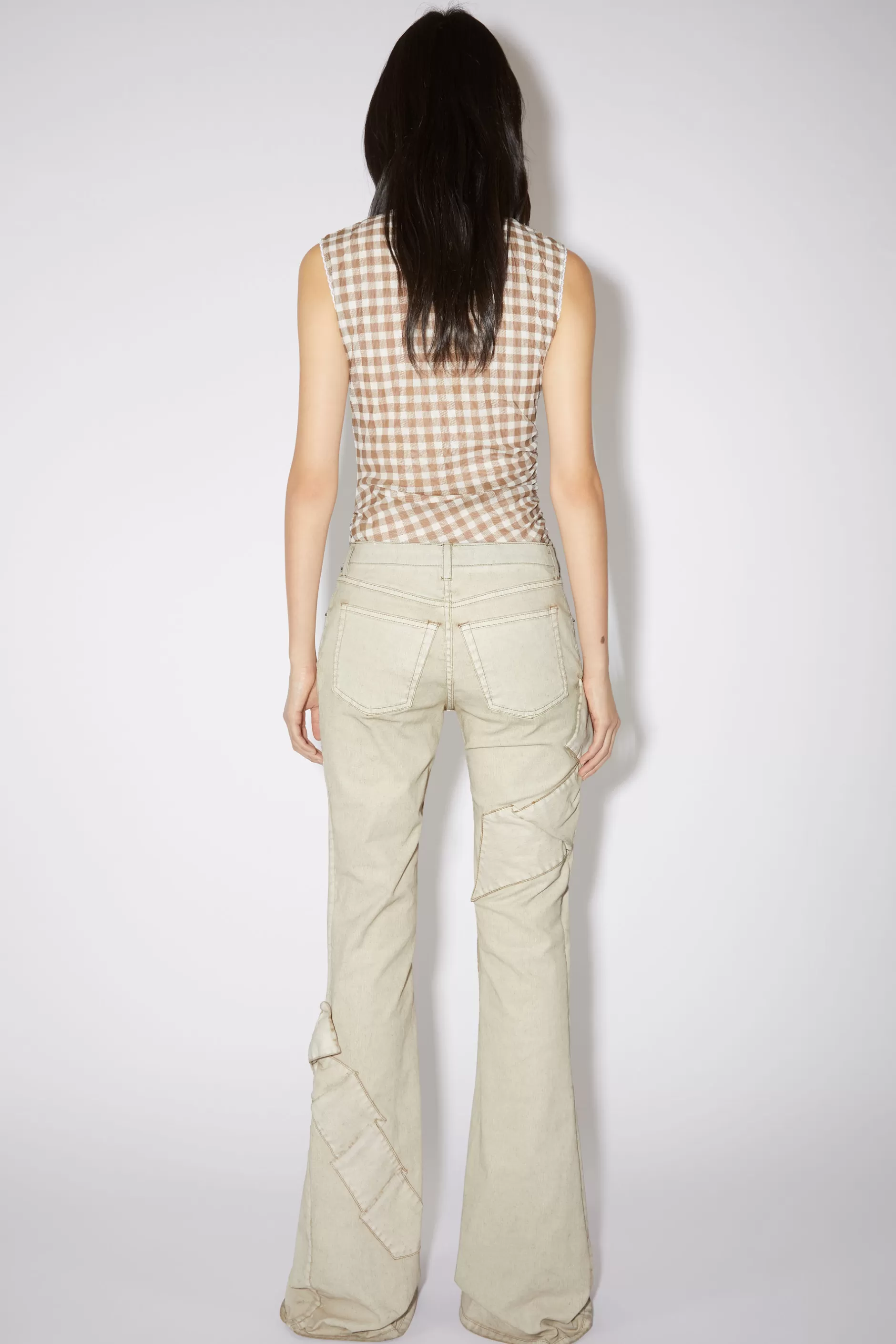 Acne Studios Jeans Mit Schleifen Weis/Braun Best