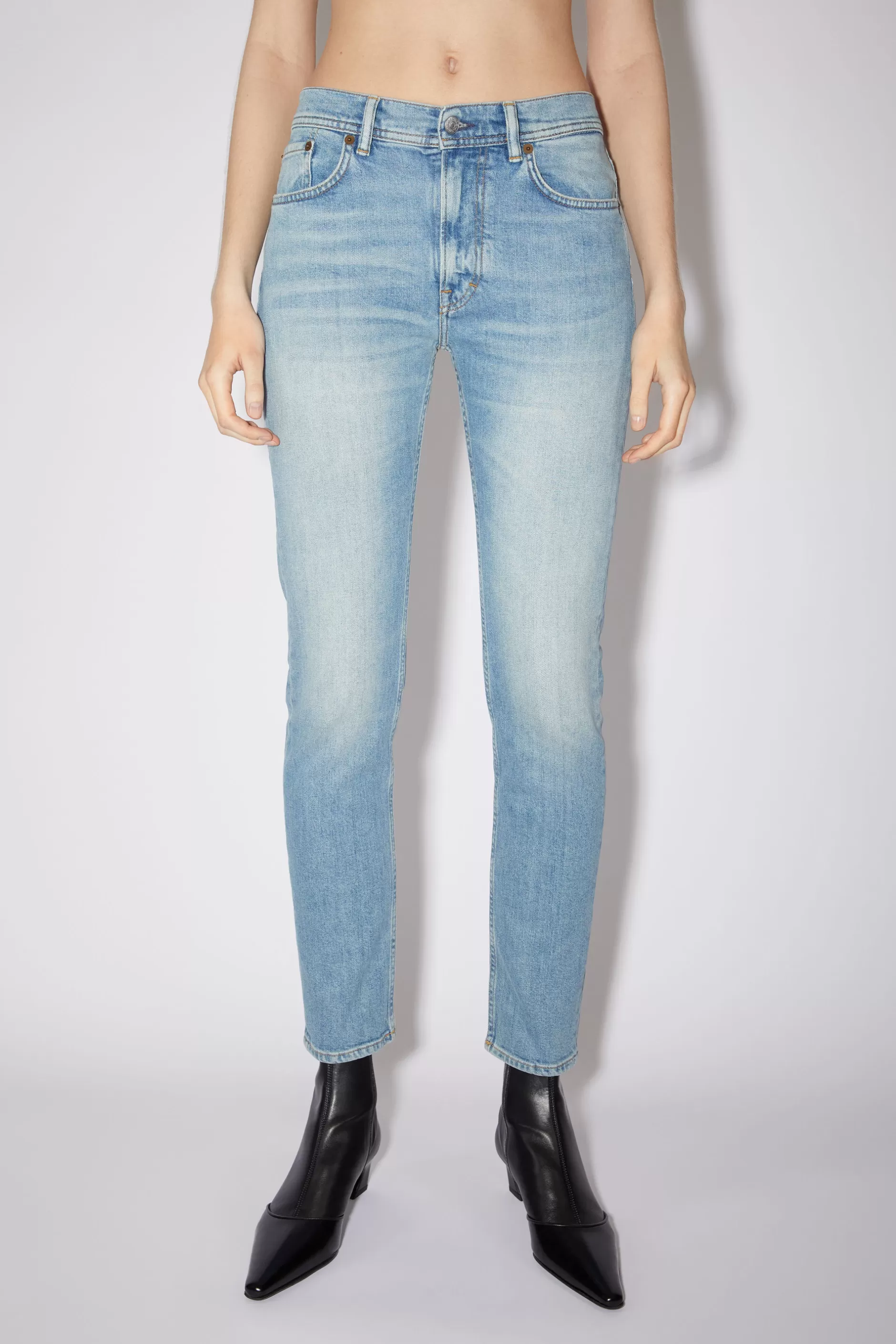 Acne Studios Jeans Mit Schmaler Passform – Melk Hellblau Store