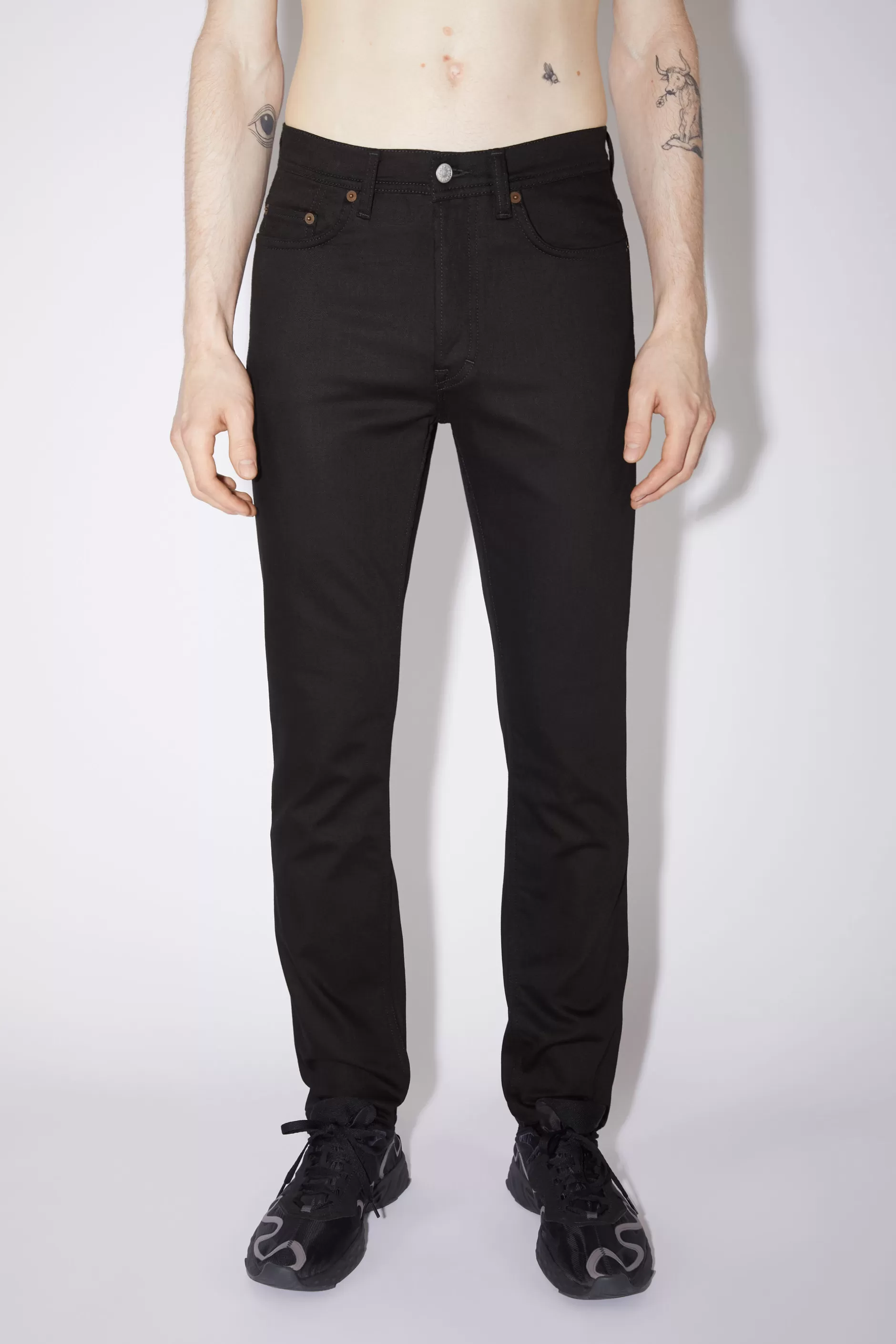 Acne Studios Jeans Mit Schmaler Passform – River Stay Black Cheap