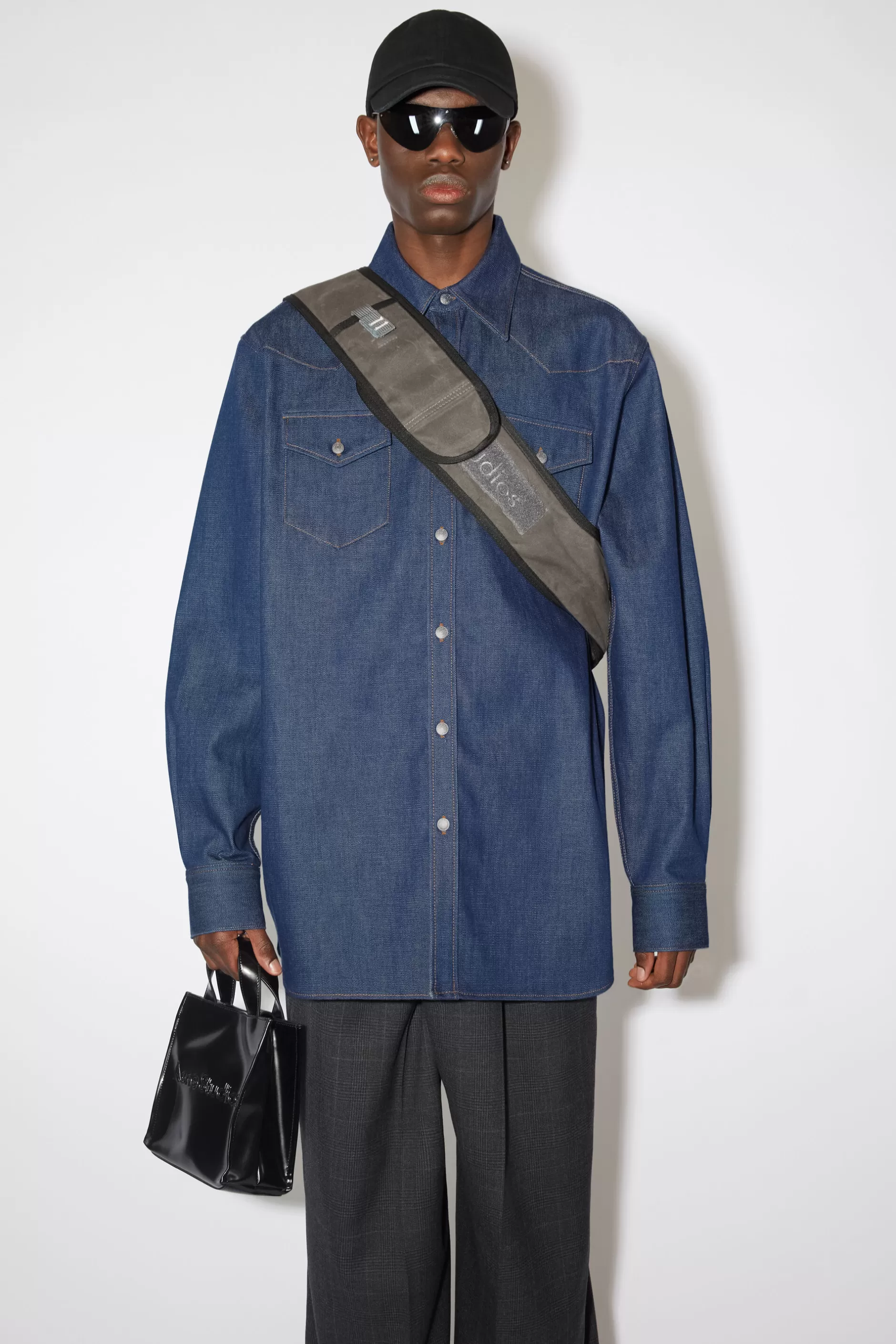 Acne Studios Jeanshemd Mit Knopfleiste Indigoblau Fashion