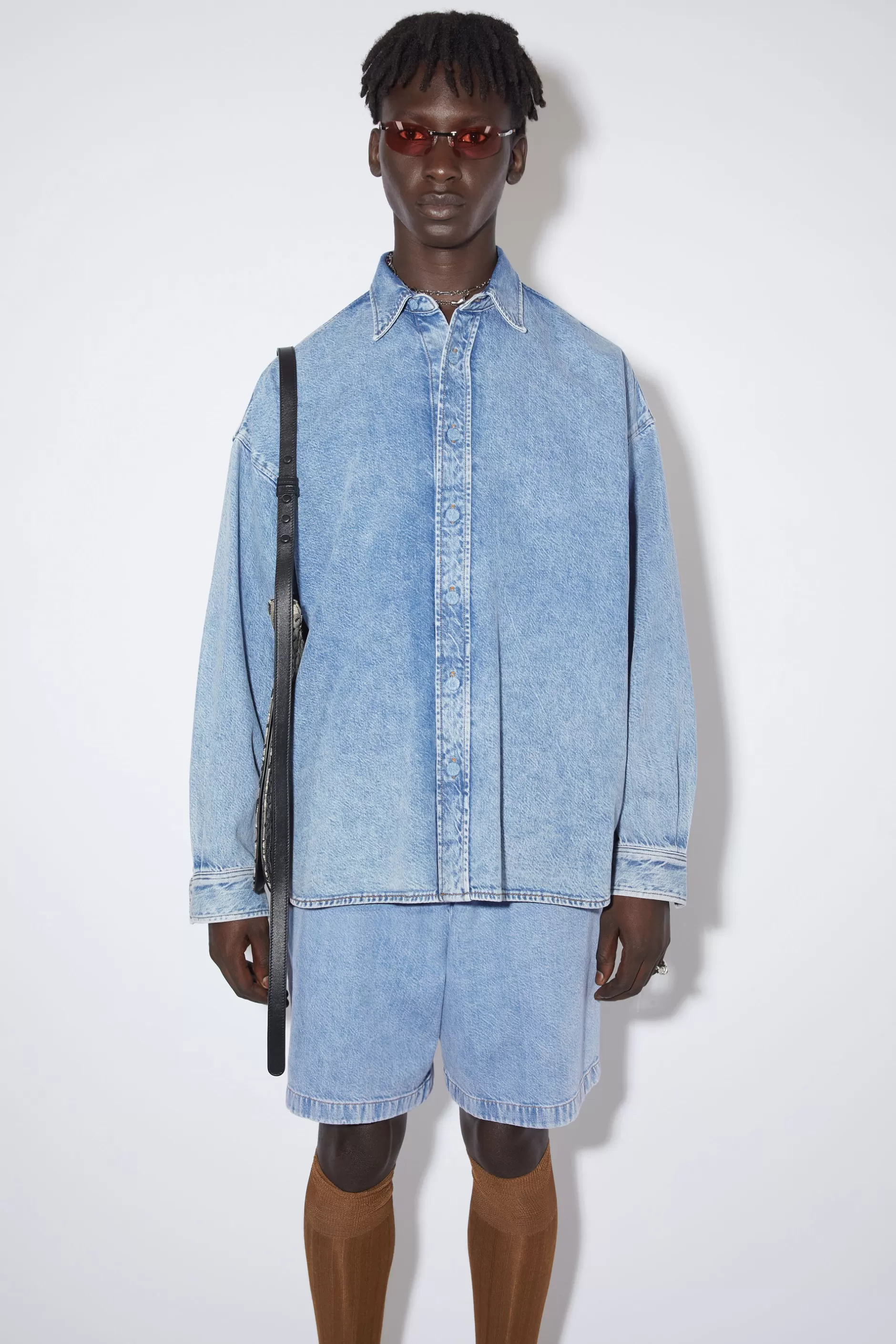 Acne Studios Jeanshemd Mit Knopfleiste Indigoblau Cheap