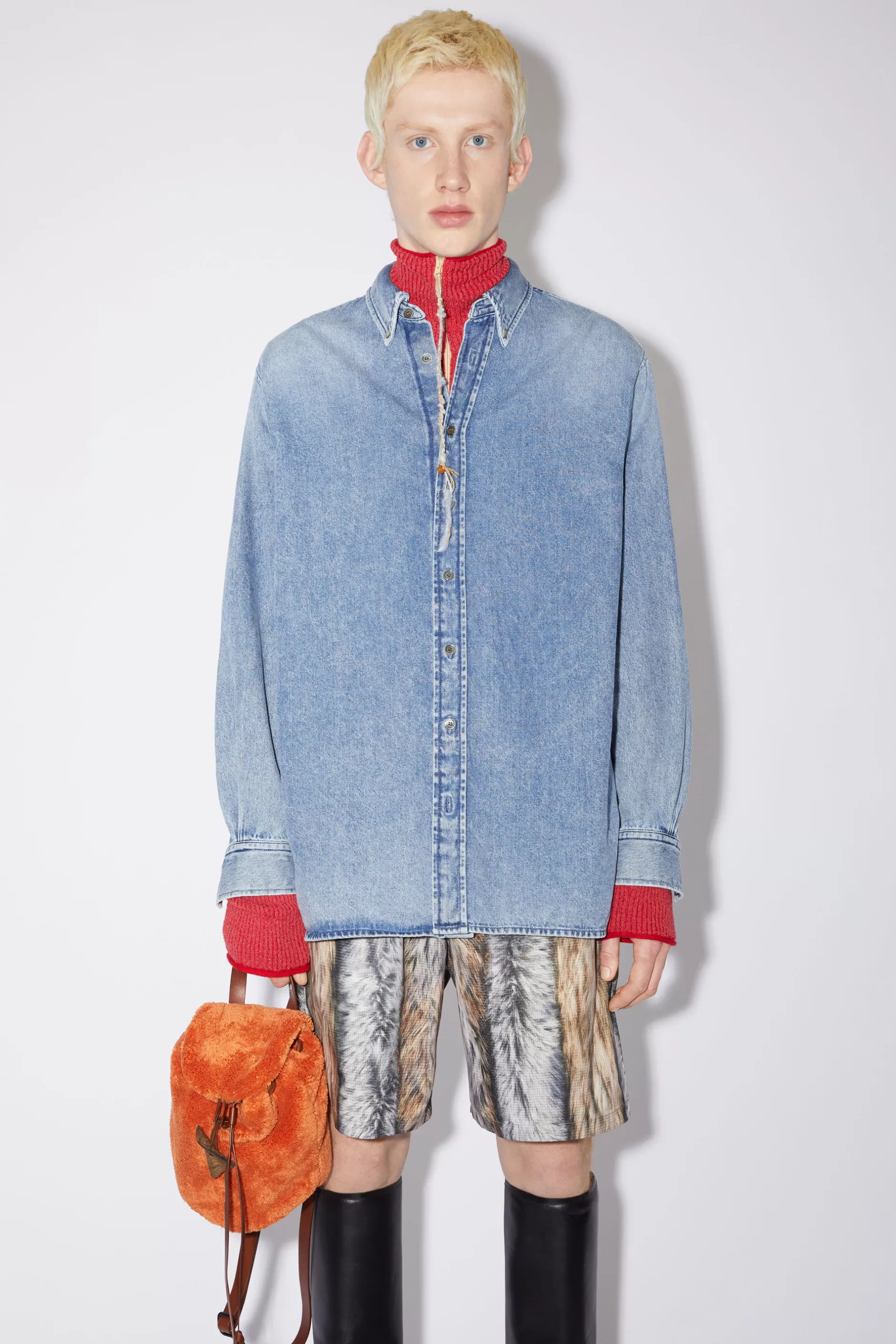 Acne Studios Jeanshemd Mit Knopfleiste Hellblau Best