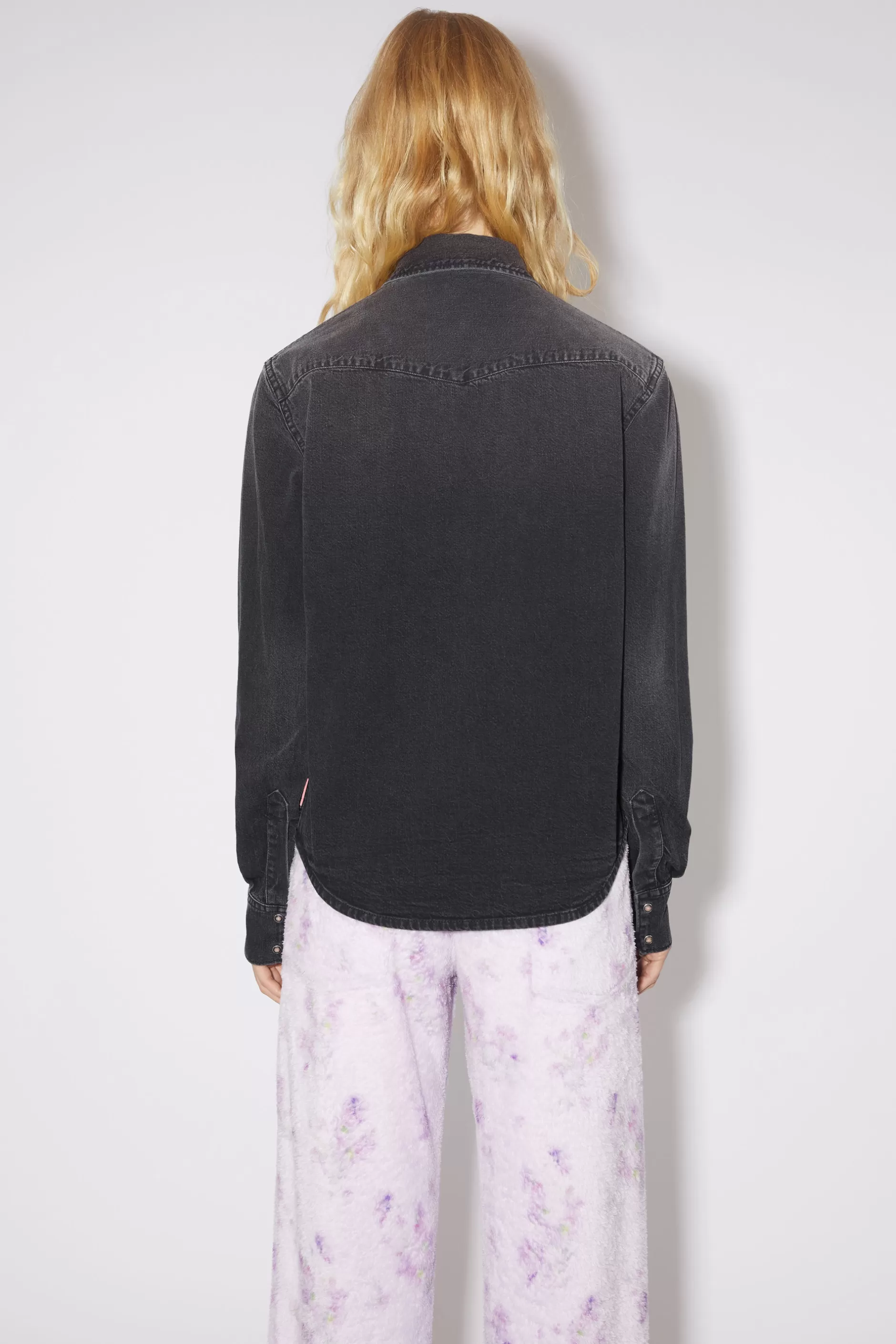 Acne Studios Jeanshemd Mit Knopfleiste Schwarz Flash Sale