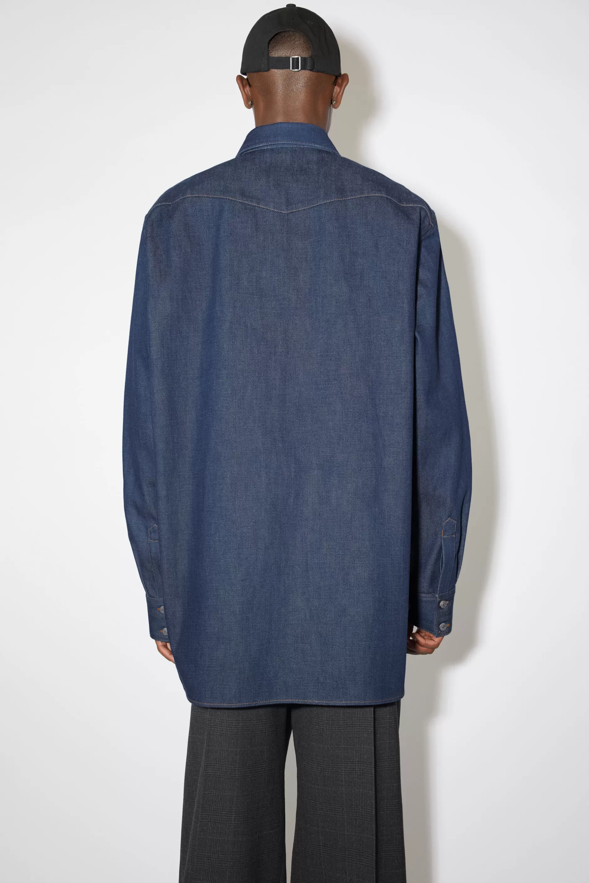 Acne Studios Jeanshemd Mit Knopfleiste Indigoblau Fashion