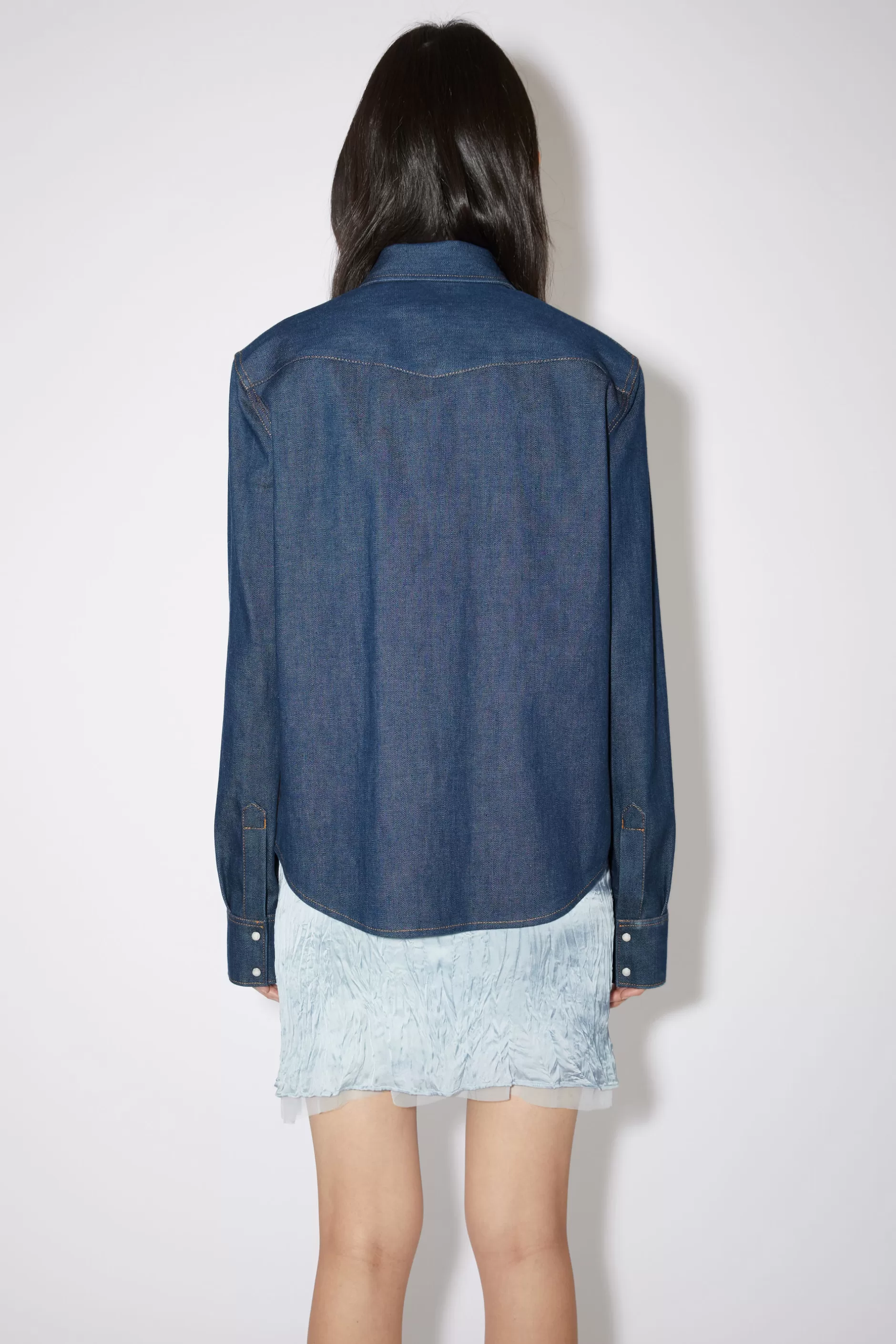 Acne Studios Jeanshemd Mit Knopfleiste Indigoblau New