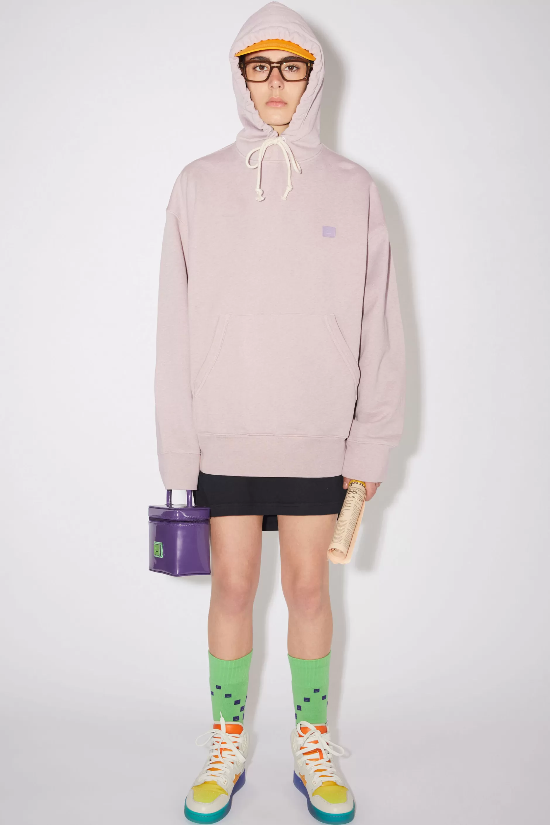 Acne Studios Kapuzenpullover Meliertes Violettrosa New