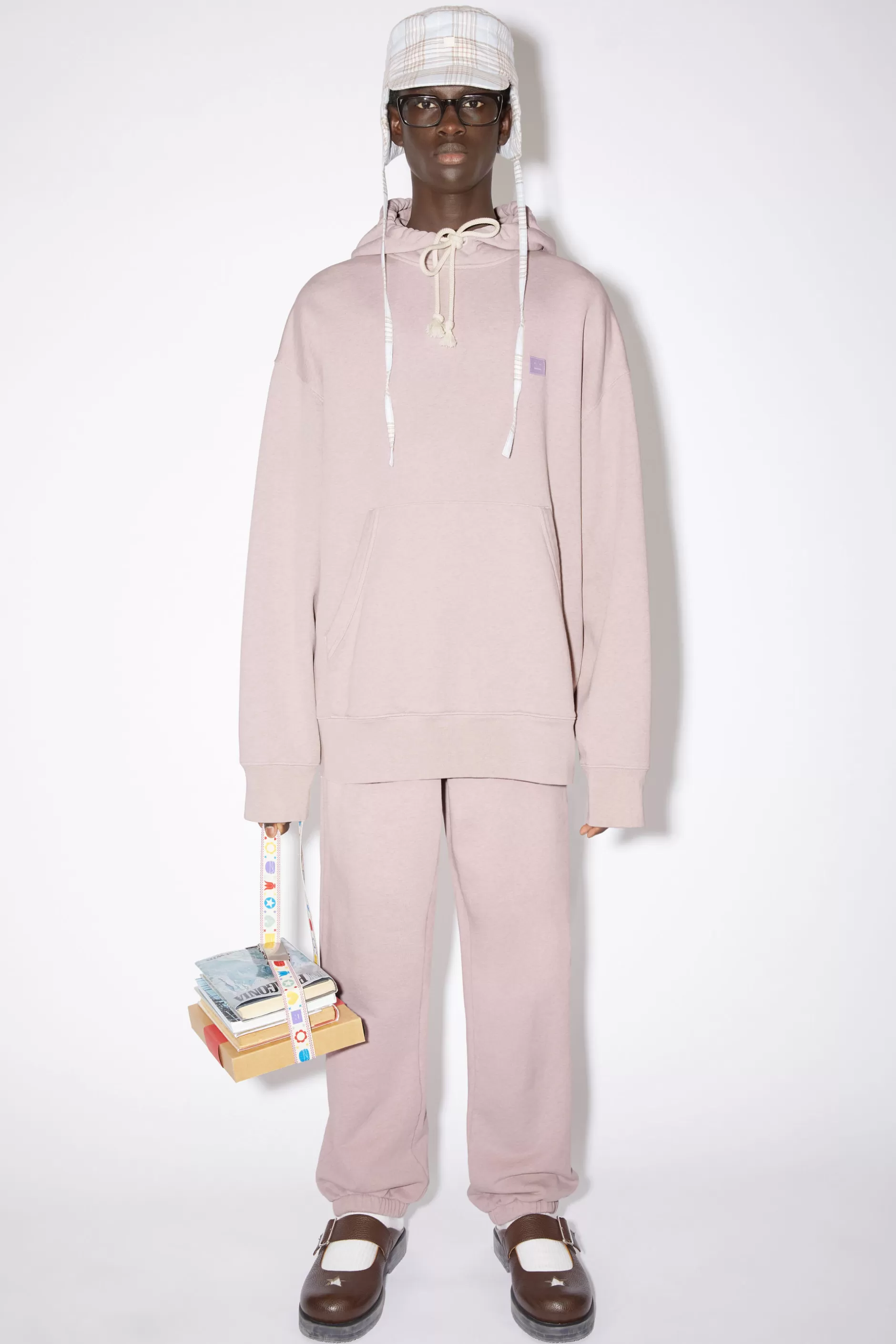 Acne Studios Kapuzenpullover Meliertes Violettrosa Clearance