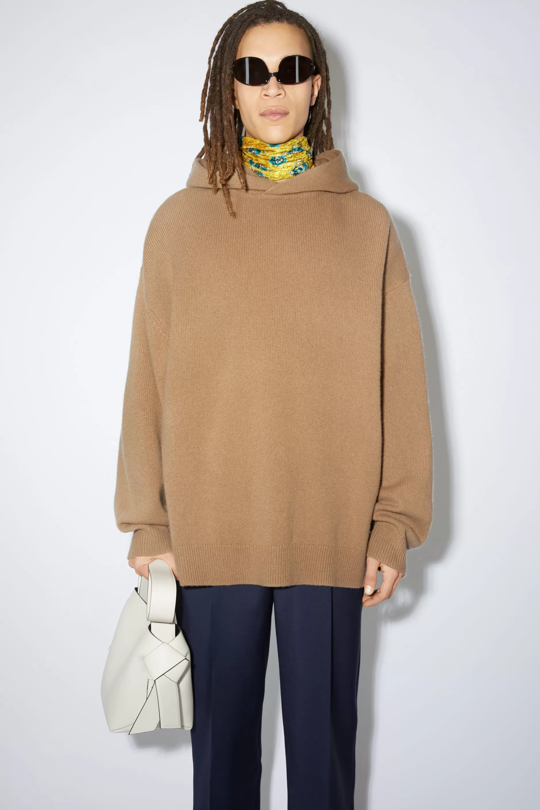 Acne Studios Kapuzen-Pullover Aus Wolle Hellbraun Cheap