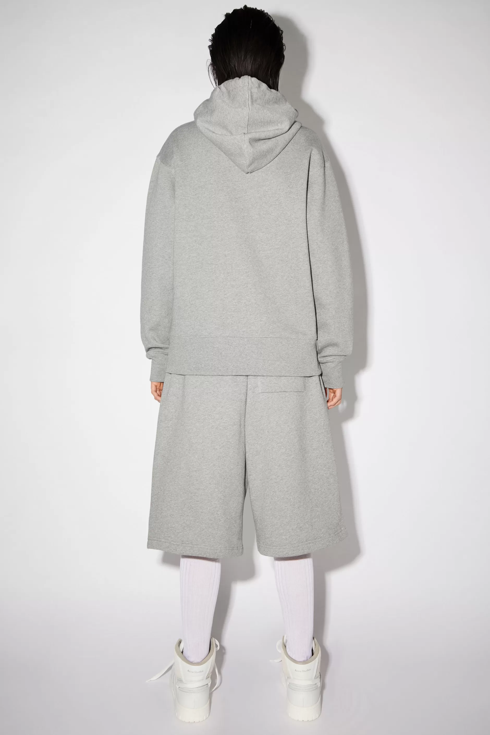 Acne Studios Kapuzen-Sweatshirt Hellgrau-Meliert Cheap