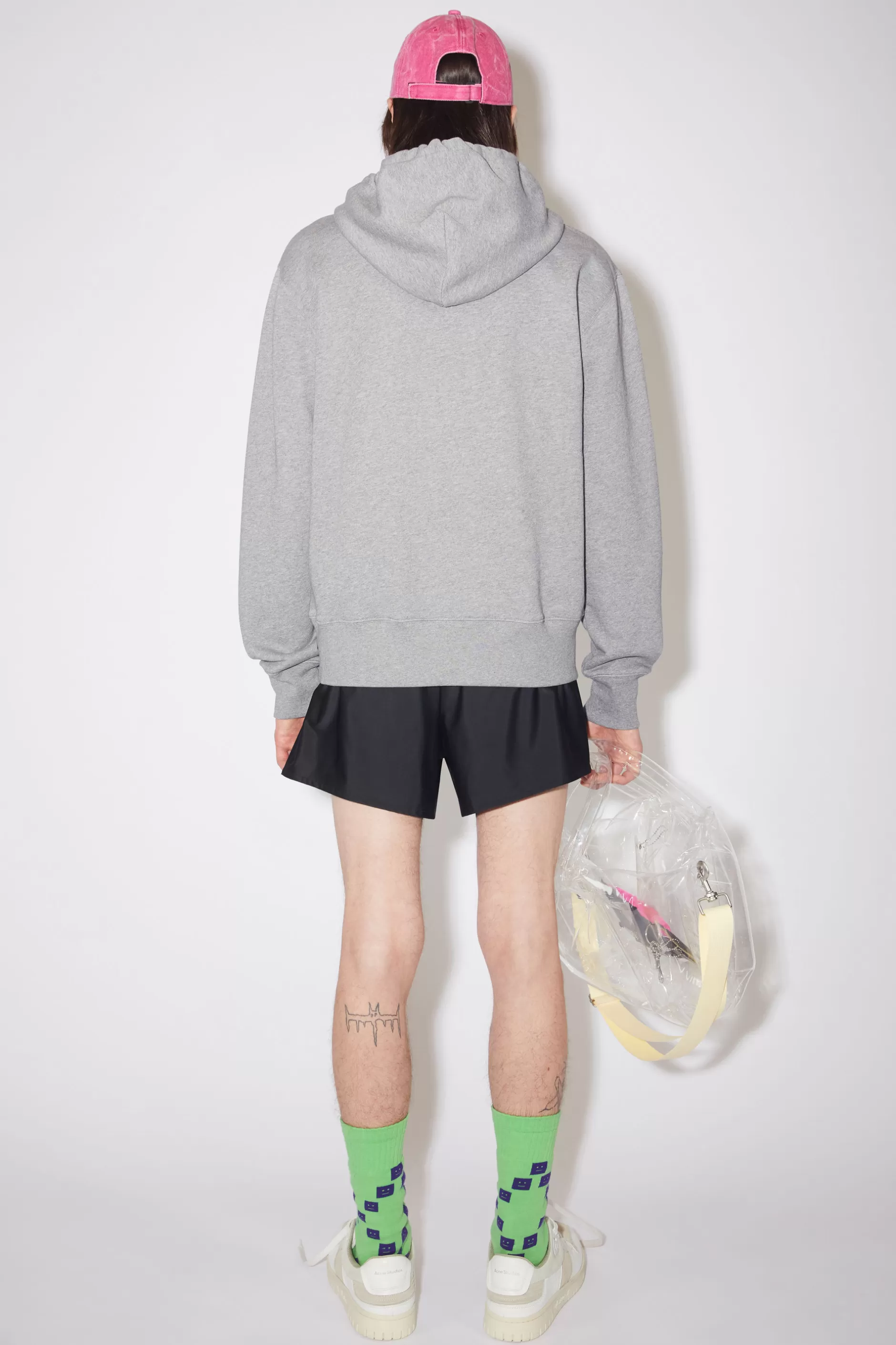 Acne Studios Kapuzen-Sweatshirt Hellgrau-Meliert Online