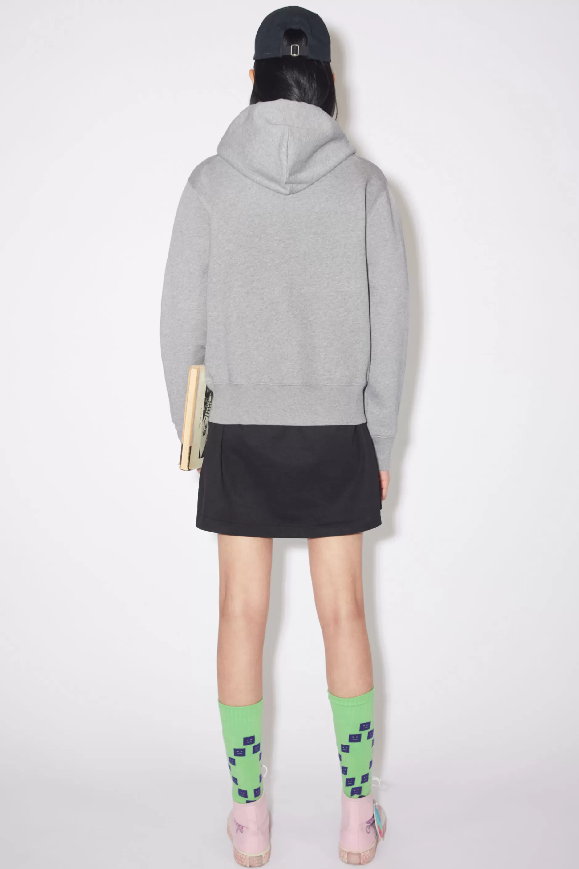 Acne Studios Kapuzen-Sweatshirt Hellgrau-Meliert Fashion