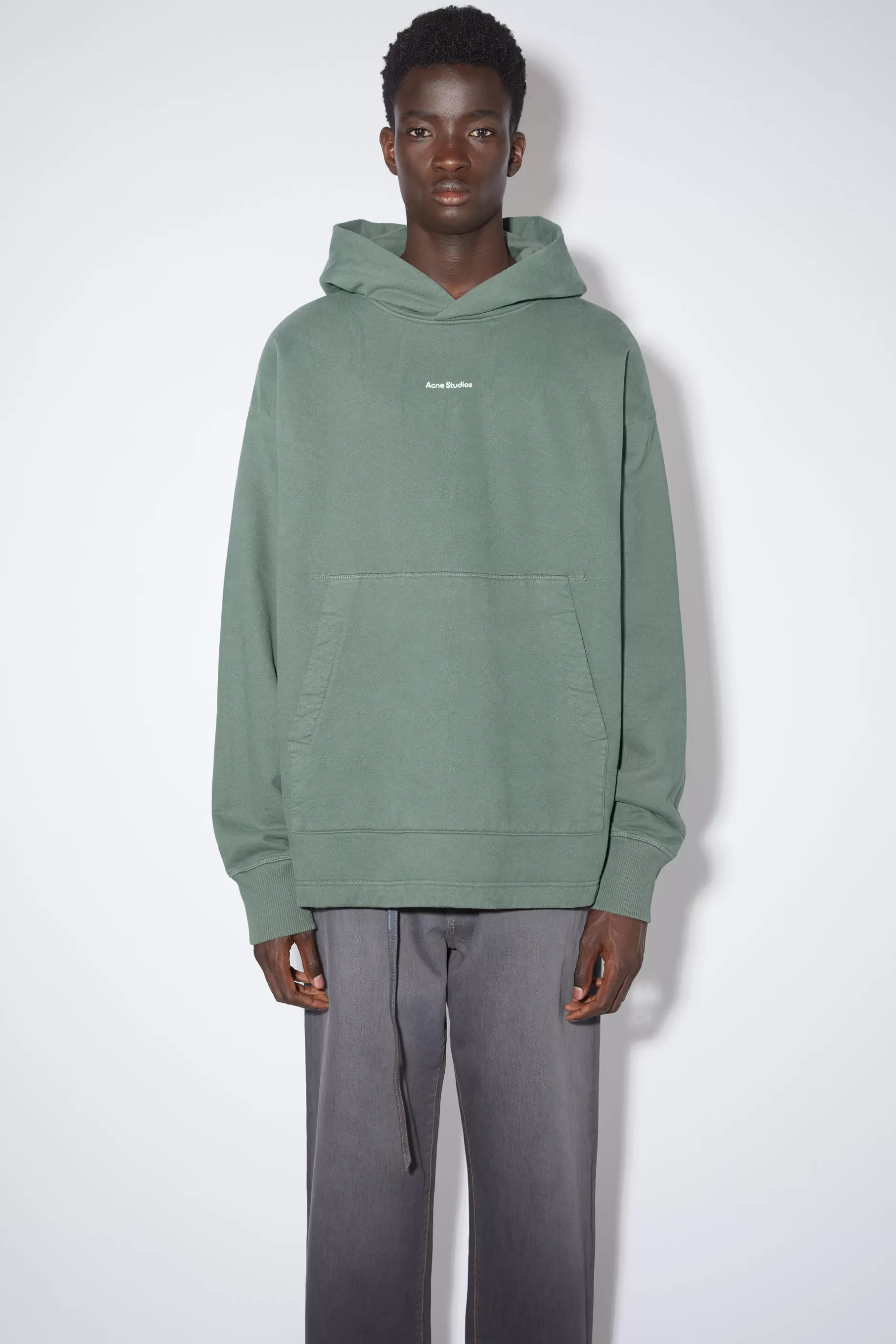 Acne Studios Kapuzen-Sweatshirt Mit Logo Zederngrun Sale