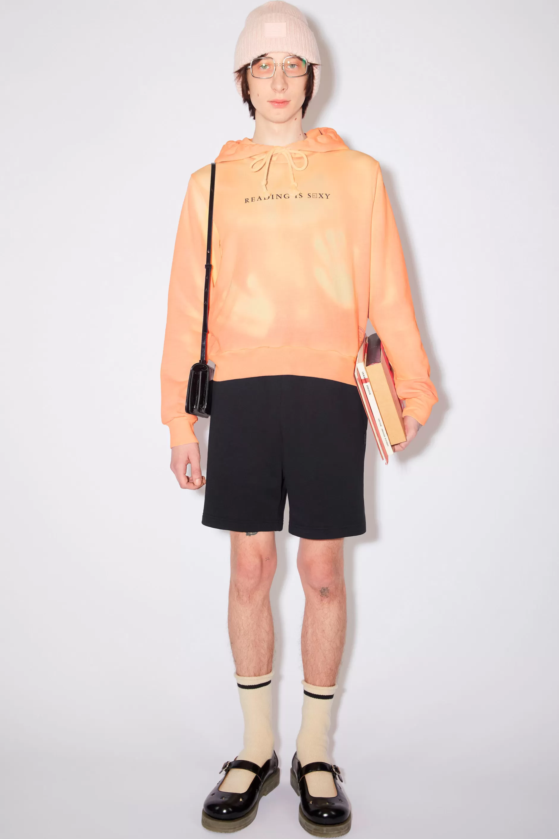 Acne Studios Kapuzen-Sweatshirt Mit Print Orange/Gelb Best Sale