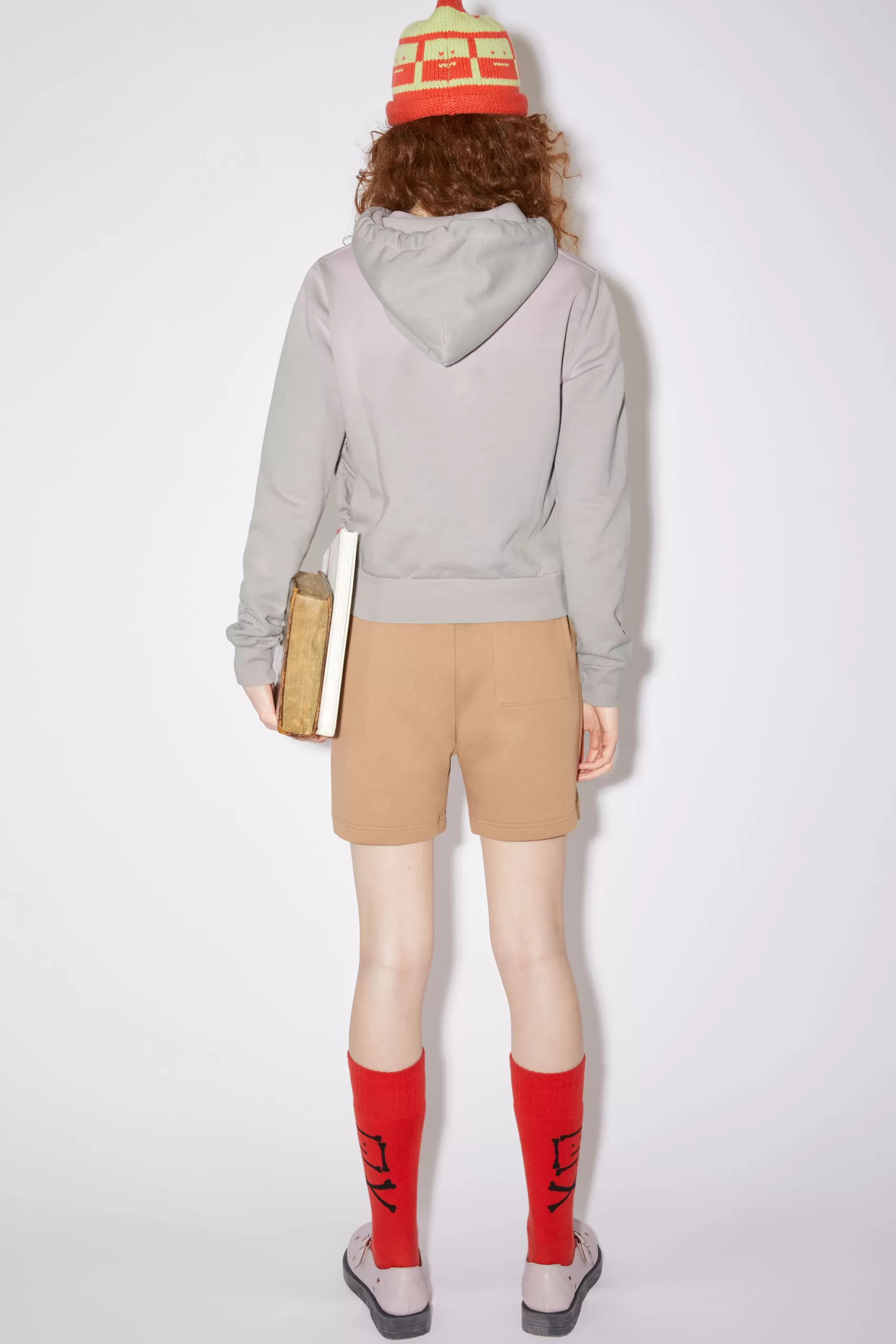 Acne Studios Kapuzen-Sweatshirt Mit Print Grau/Lila Sale