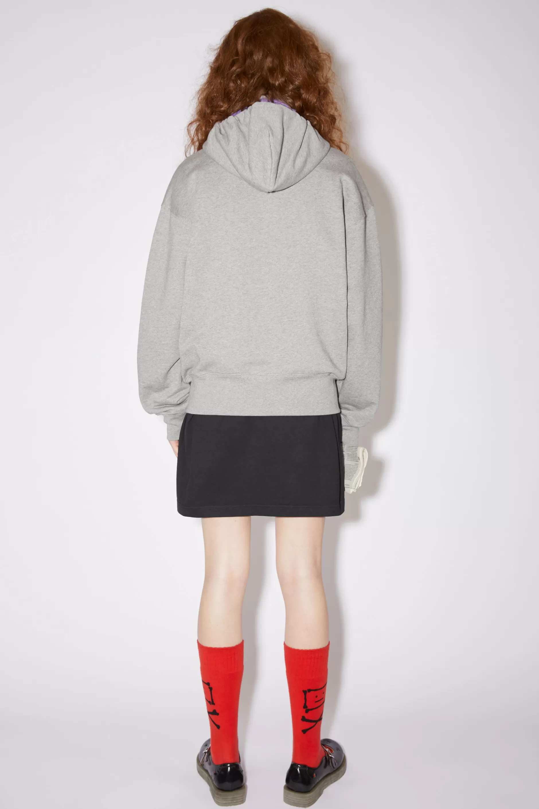 Acne Studios Kapuzen-Sweatshirt Mit Reisverschluss Hellgrau-Meliert Hot