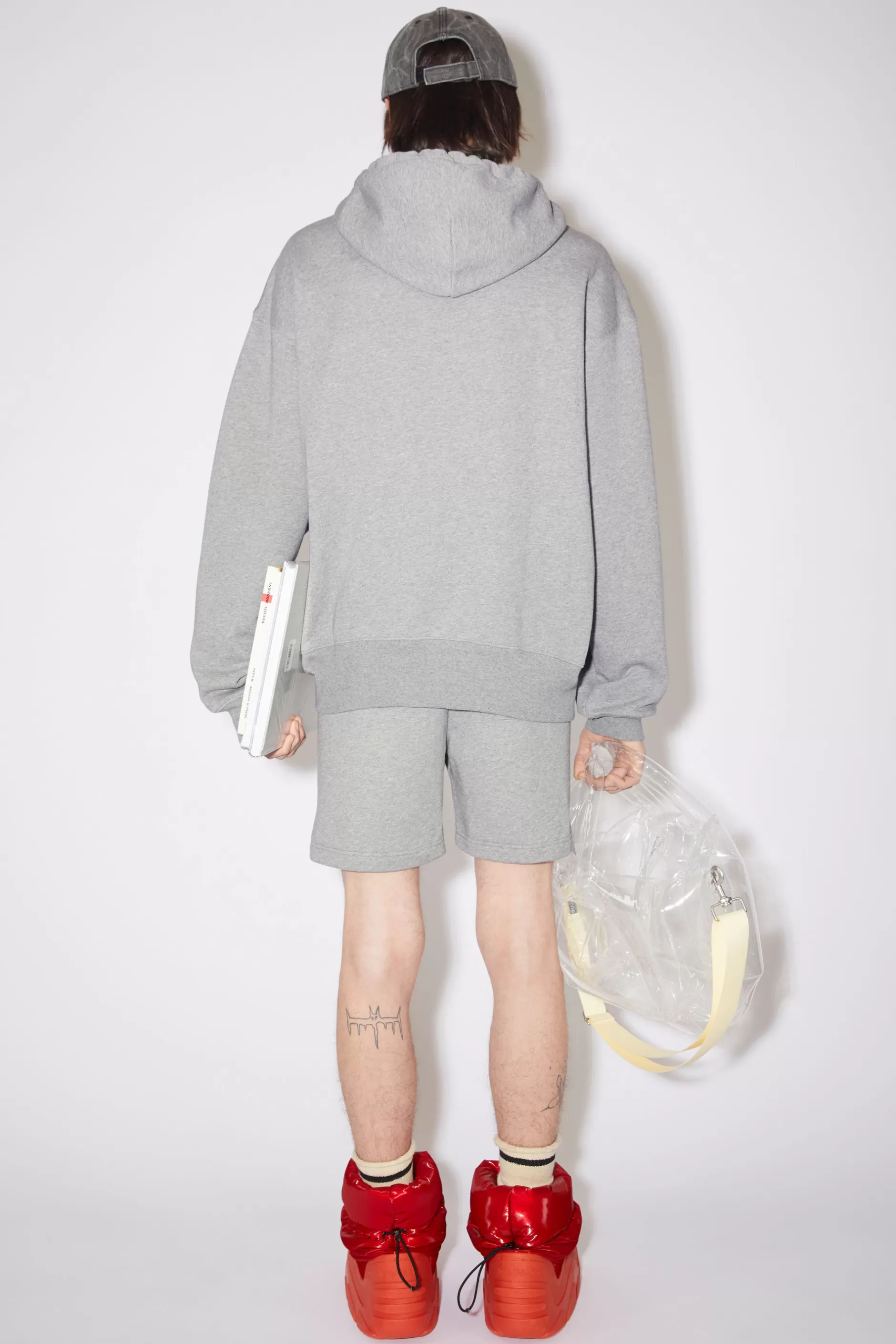 Acne Studios Kapuzen-Sweatshirt Mit Reisverschluss Hellgrau-Meliert Store