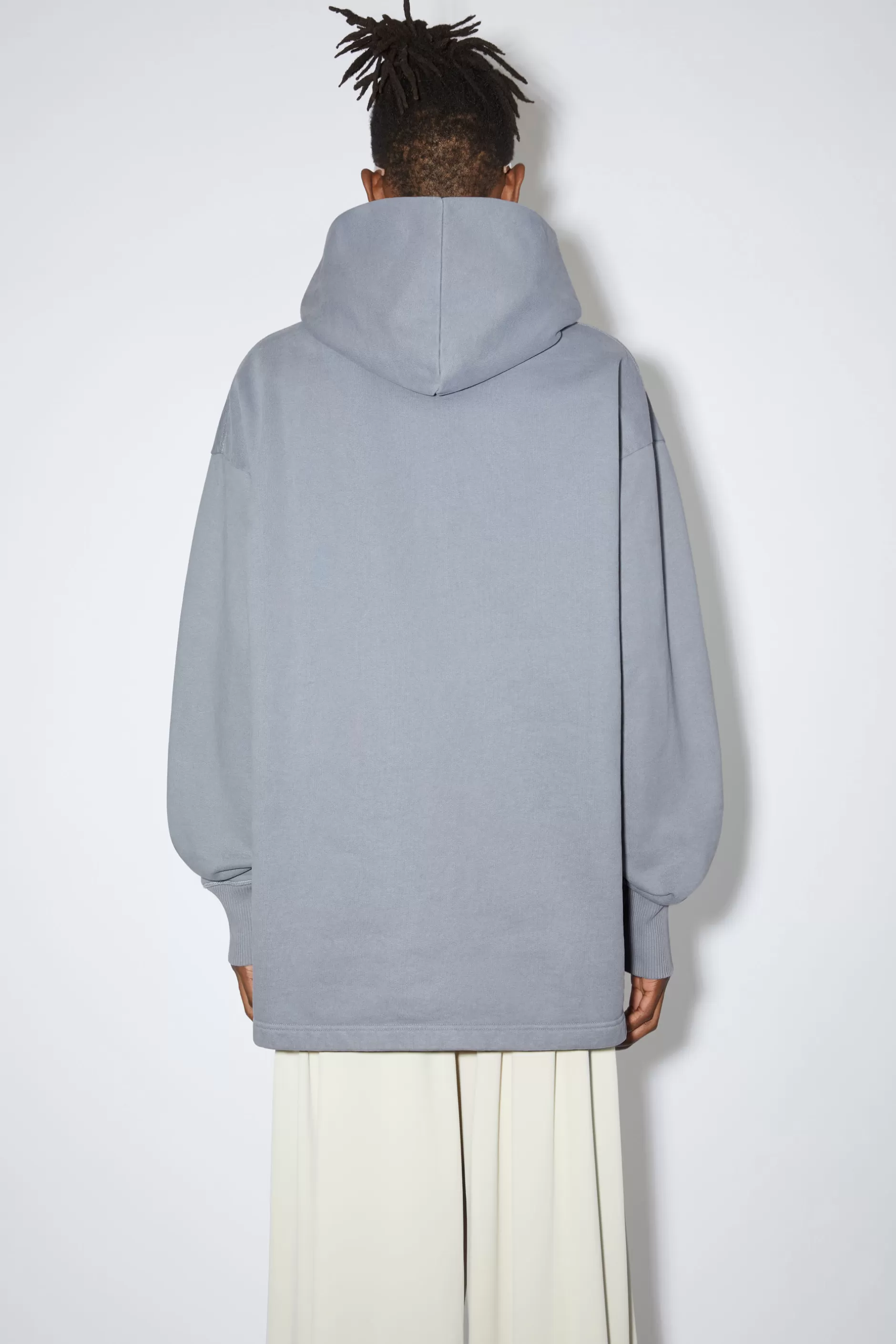 Acne Studios Kapuzen-Sweatshirt Mit Stempel-Logo Stahlgrau Cheap