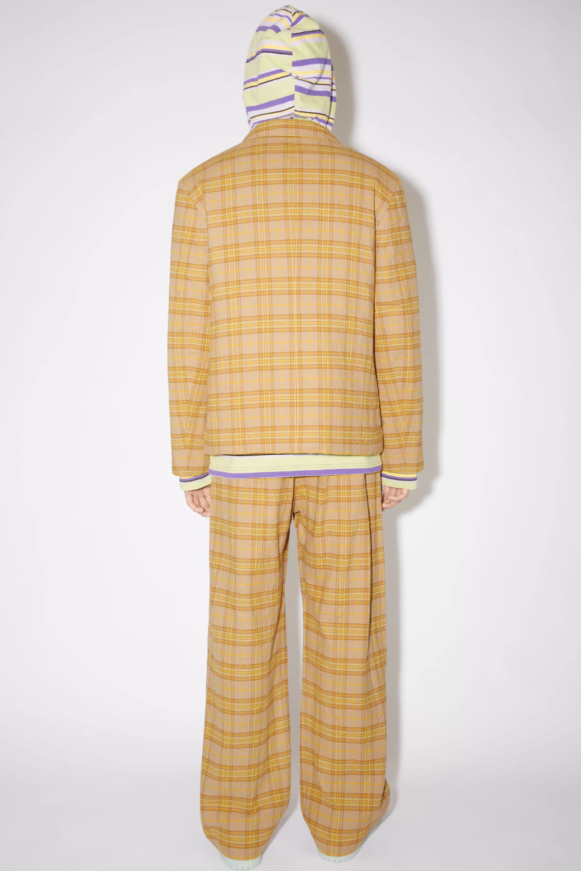 Acne Studios Karierter Blazer Braun/Orange Sale