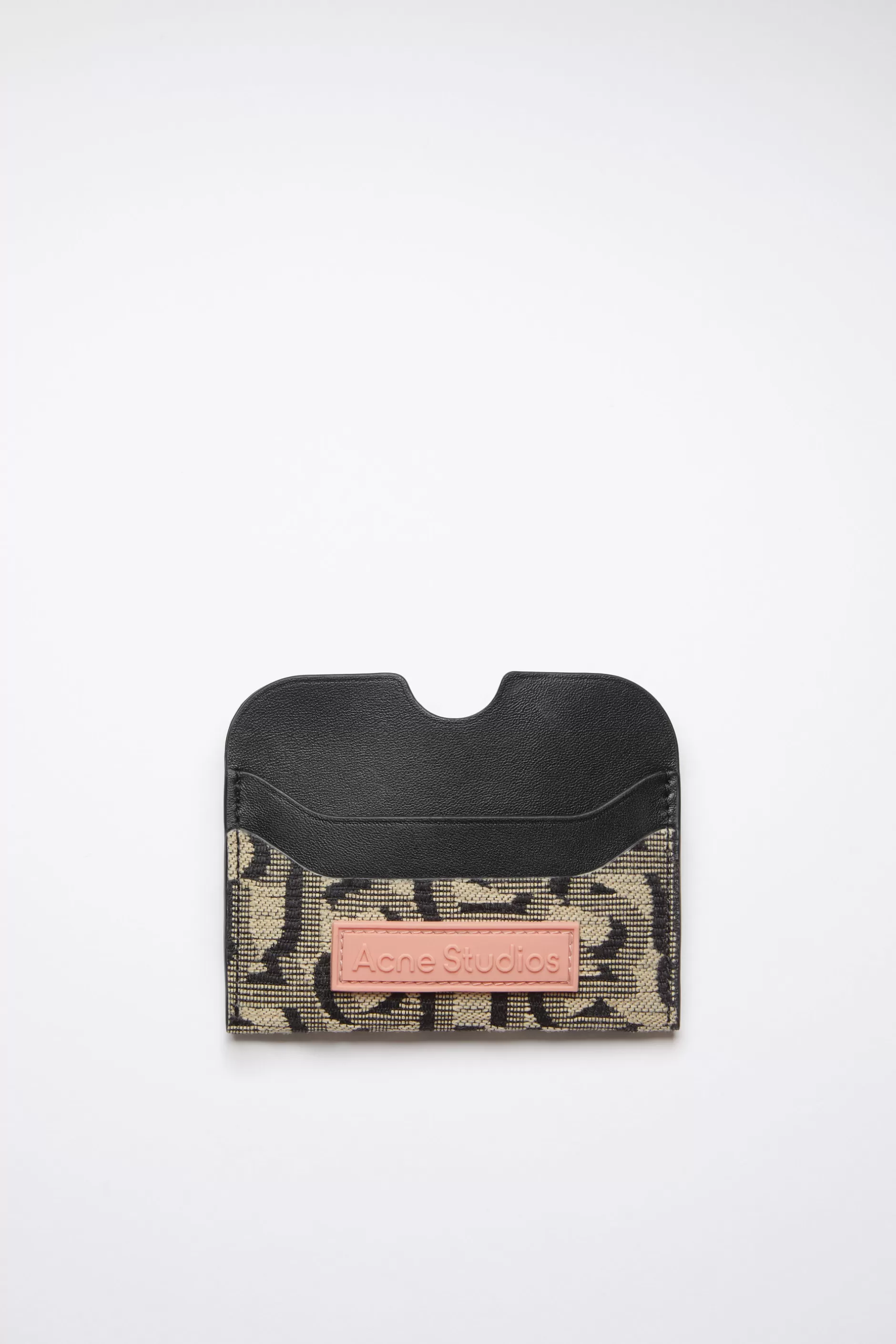 Acne Studios Kartenetui Mit Monogramm Beige/Schwarz Shop