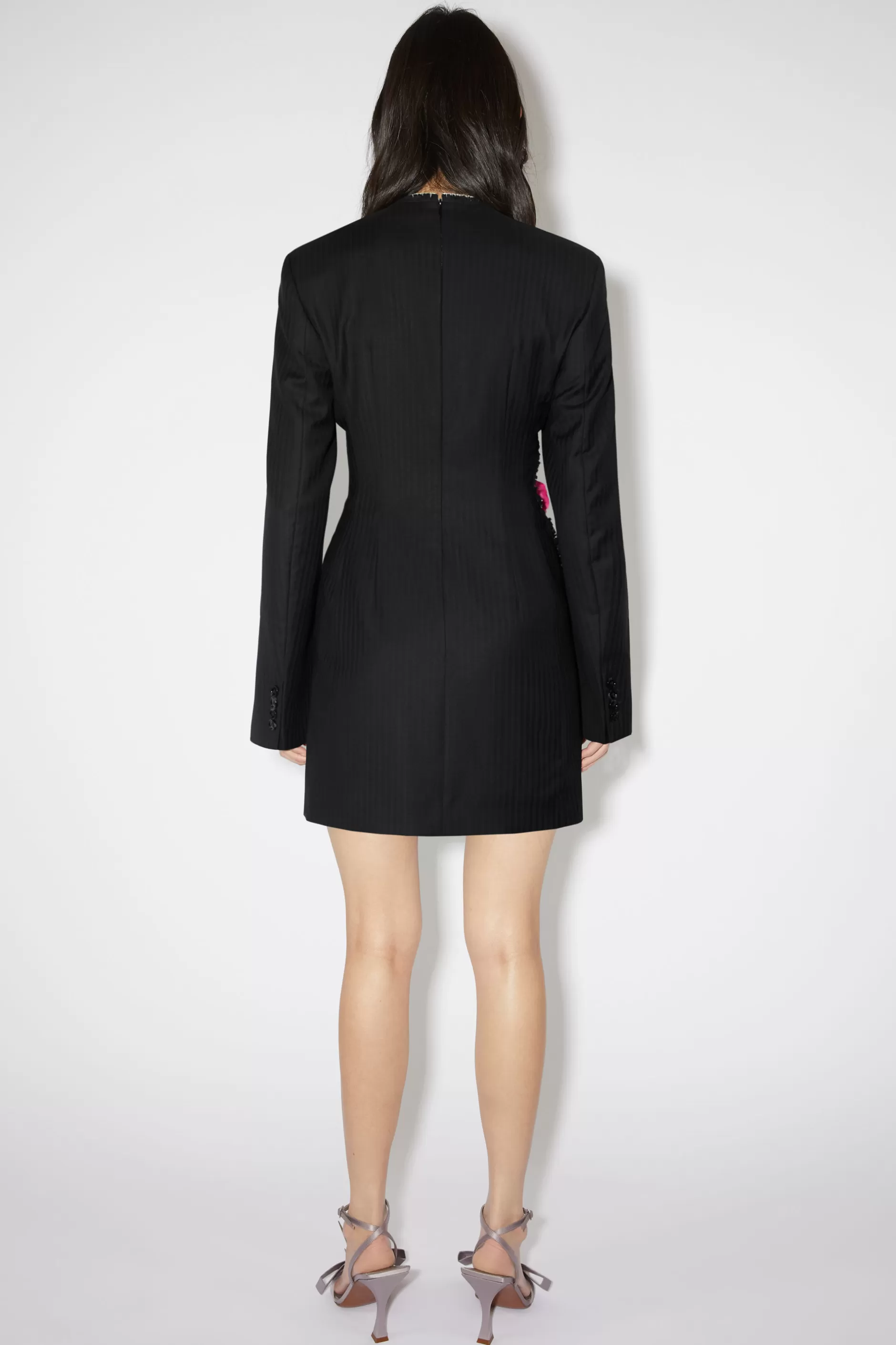 Acne Studios Kleid Aus Wolle Schwarz Cheap