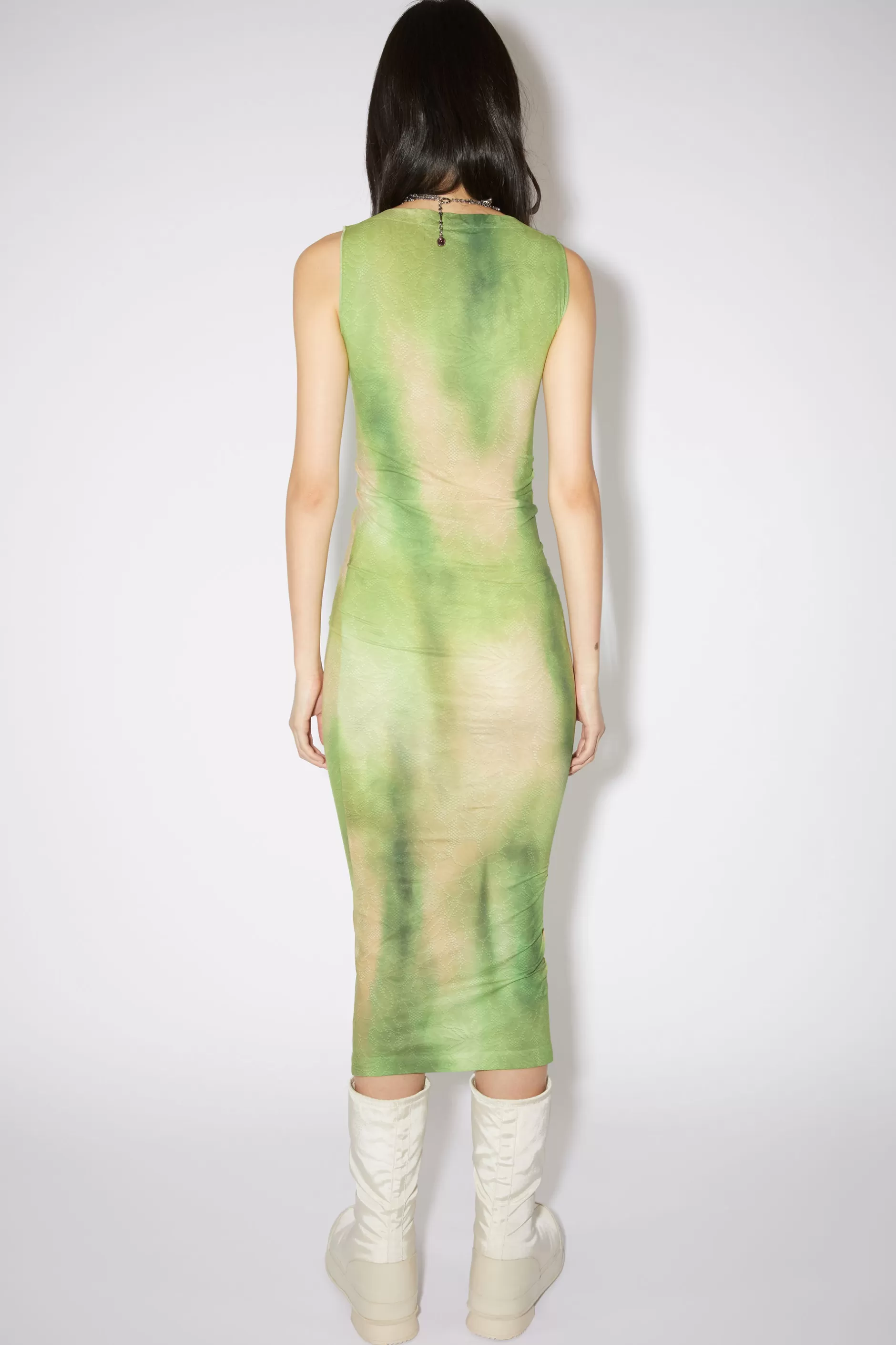 Acne Studios Kleid Mit Print Limone Online