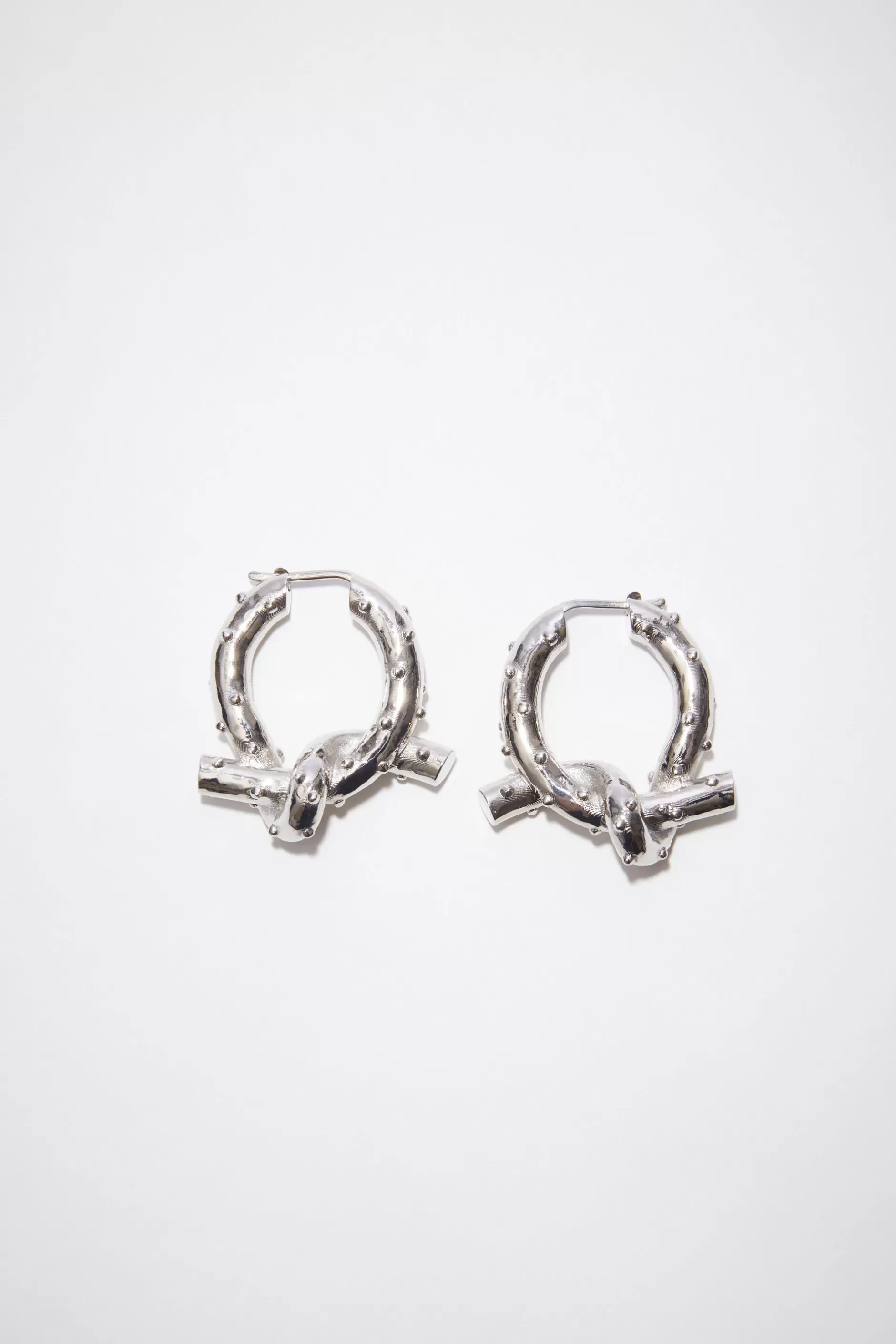 Acne Studios Knoten-Ohrringe Silber Best