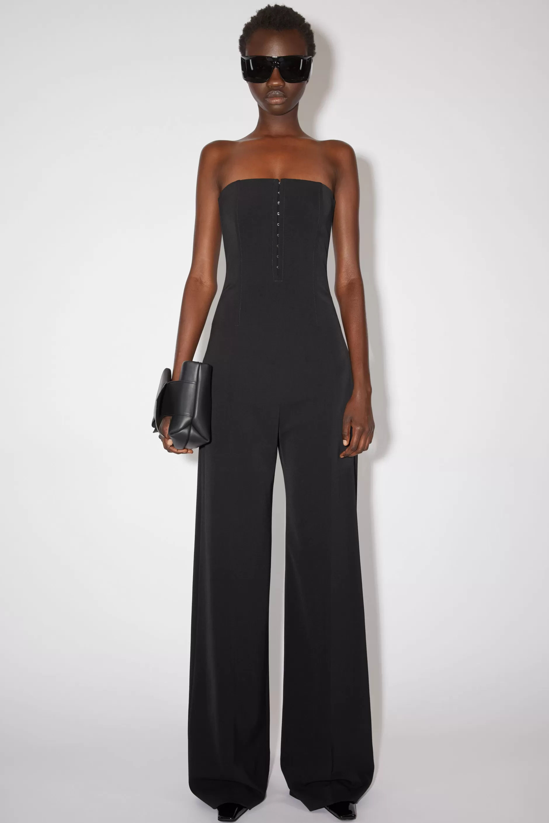 Acne Studios Korsett-Jumpsuit Schwarz Shop