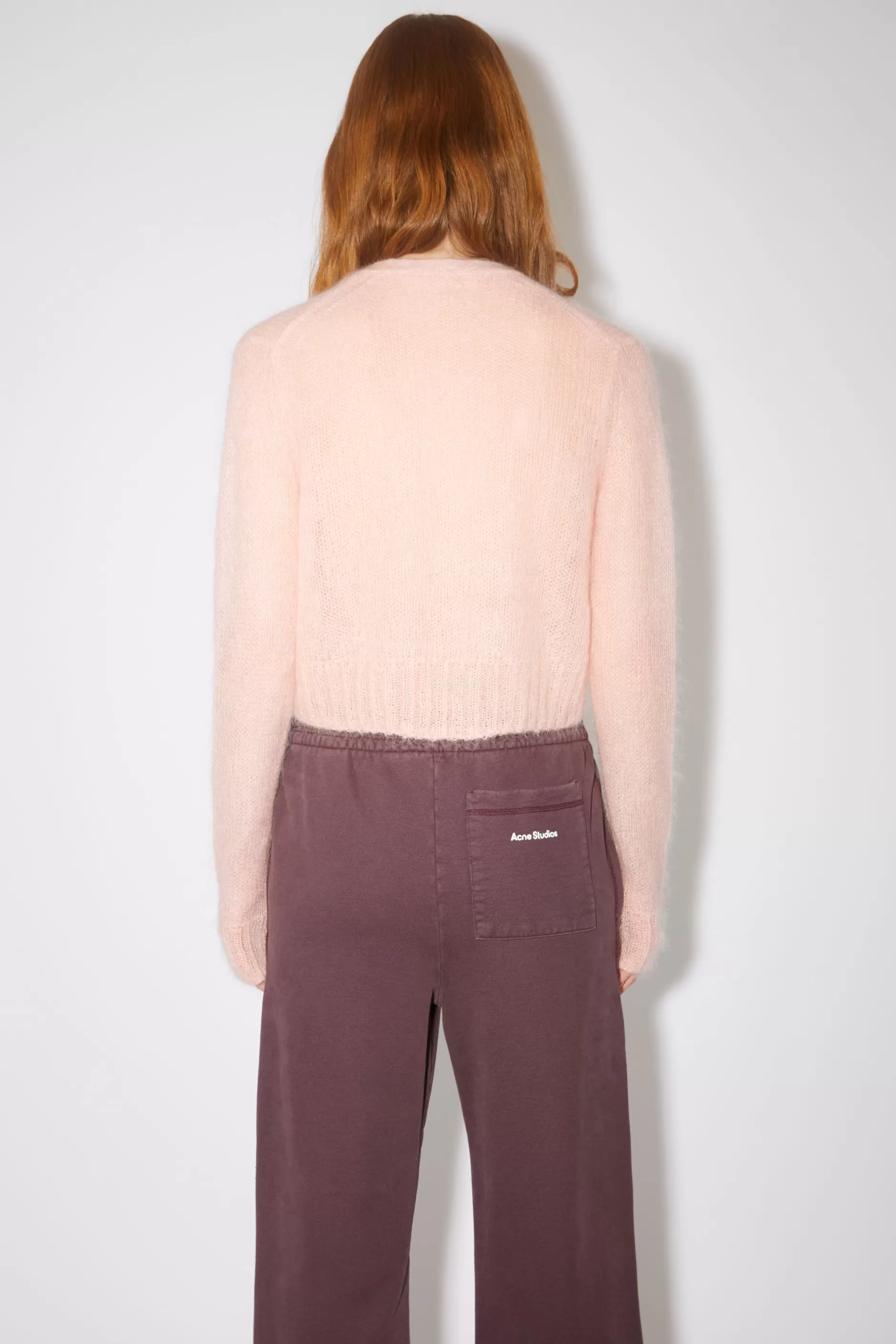 Acne Studios Kurz Geschnittener Cardigan Puderrosa Best Sale