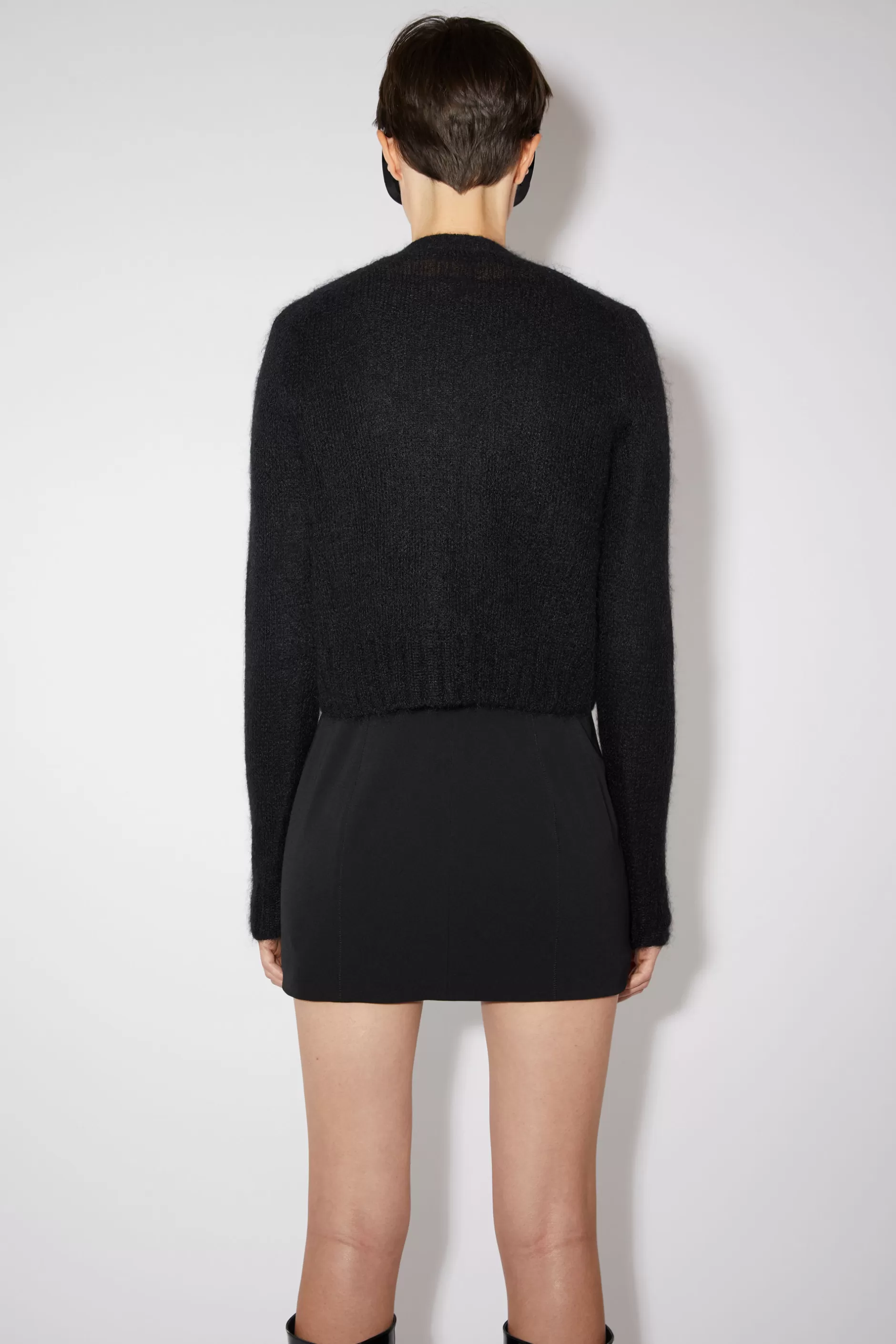 Acne Studios Kurz Geschnittener Cardigan Schwarz Cheap