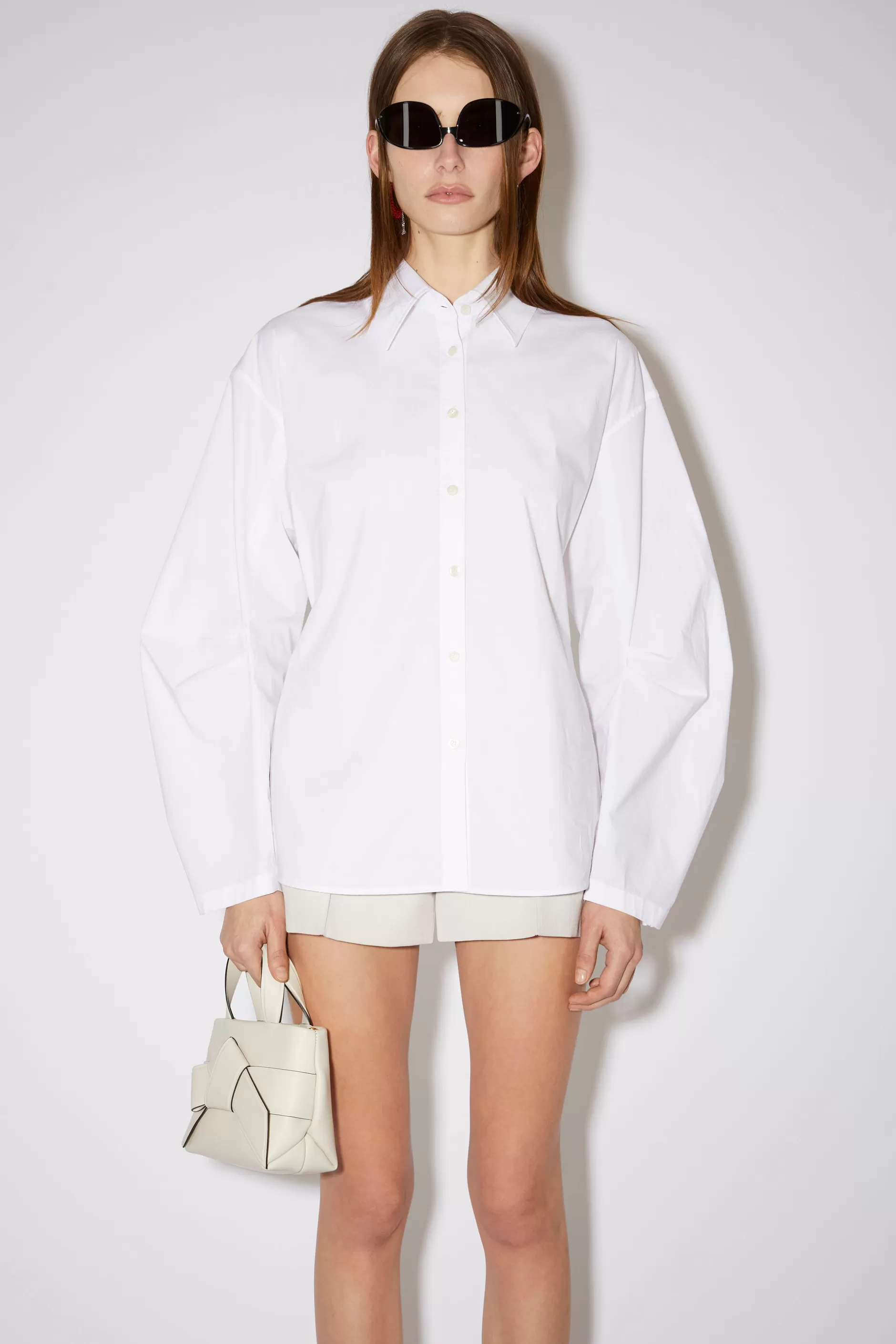 Acne Studios Langarmshirt Mit Ausschnitt Optisches Weis Best Sale