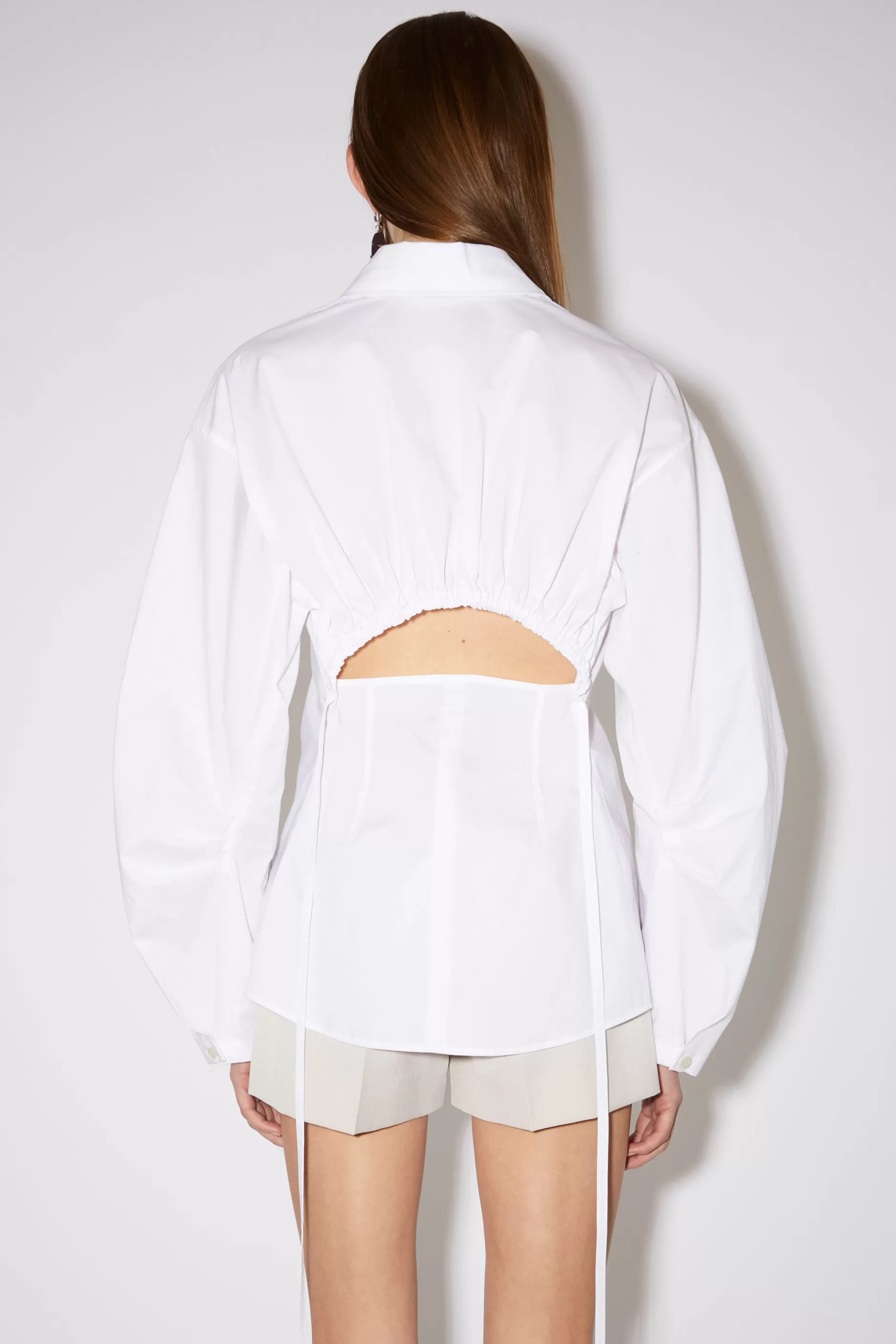 Acne Studios Langarmshirt Mit Ausschnitt Optisches Weis Best Sale