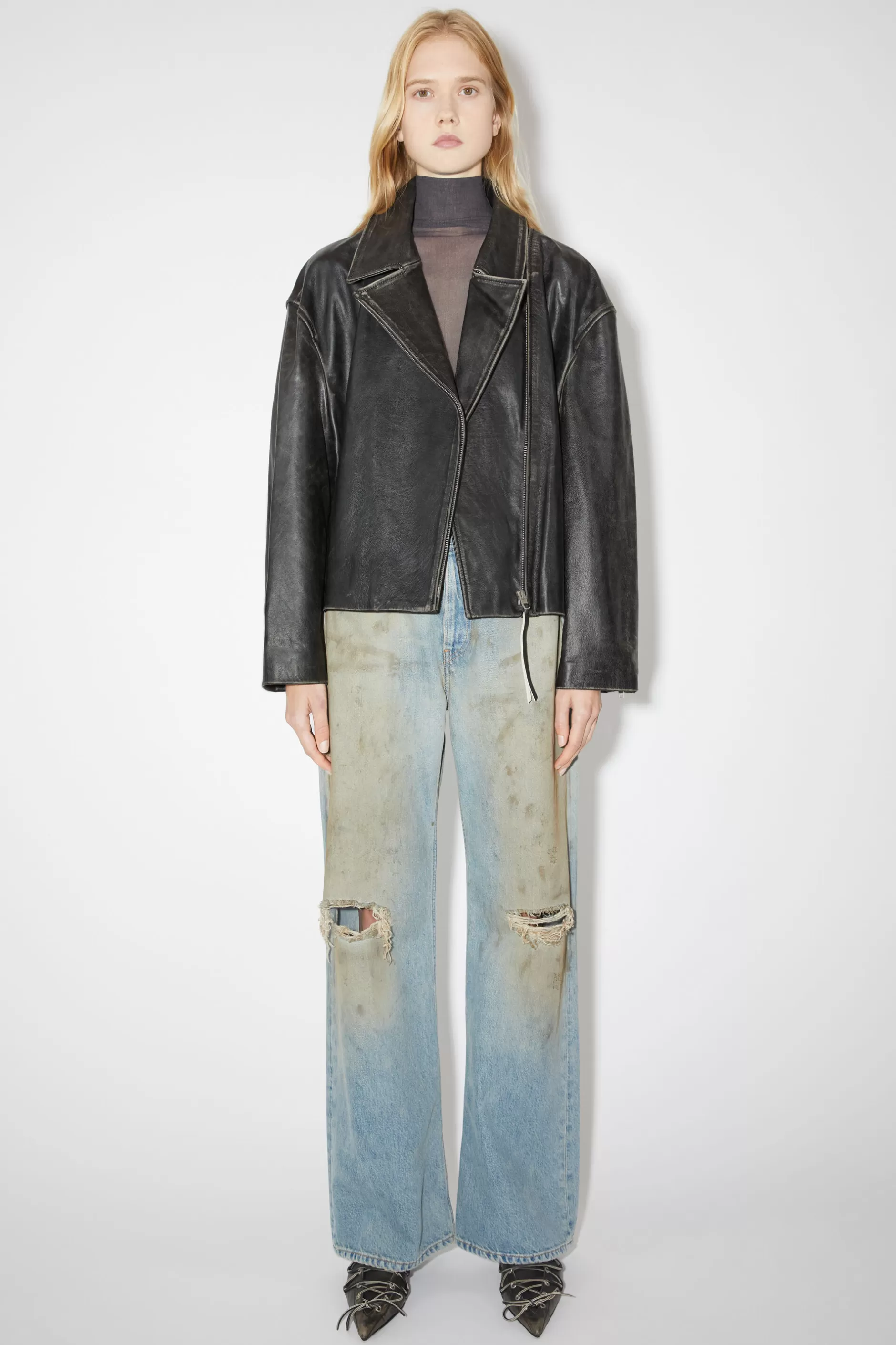 Acne Studios Lederjacke Schwarz Fashion