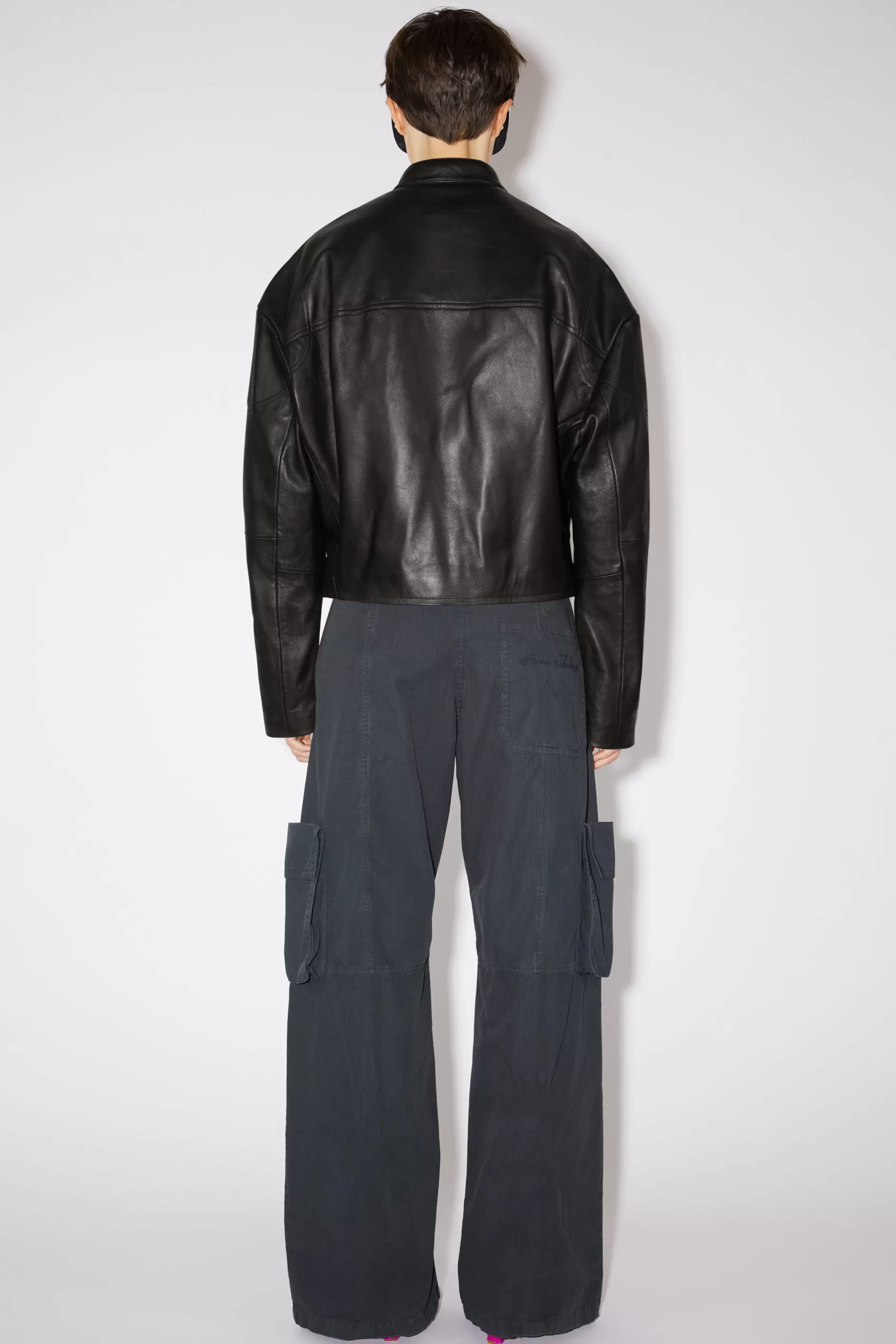 Acne Studios Lederjacke Schwarz Discount