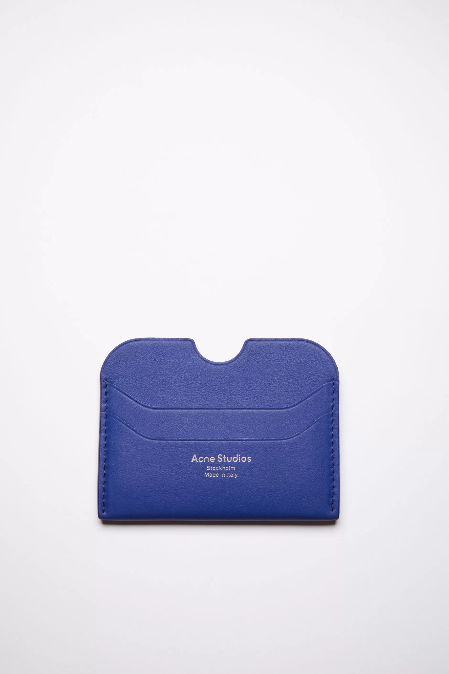 Acne Studios Ledernes Karten-Etui Blau Flash Sale