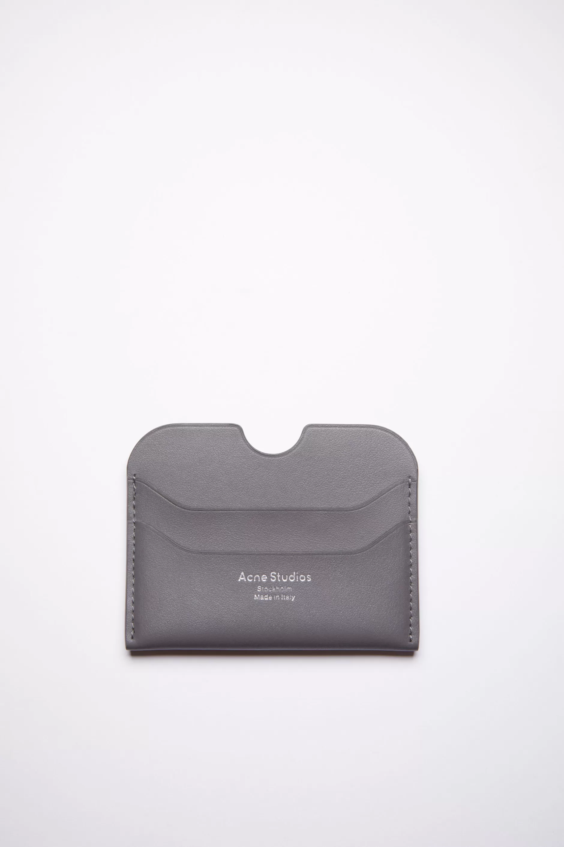 Acne Studios Ledernes Karten-Etui Dunkelgrau Cheap