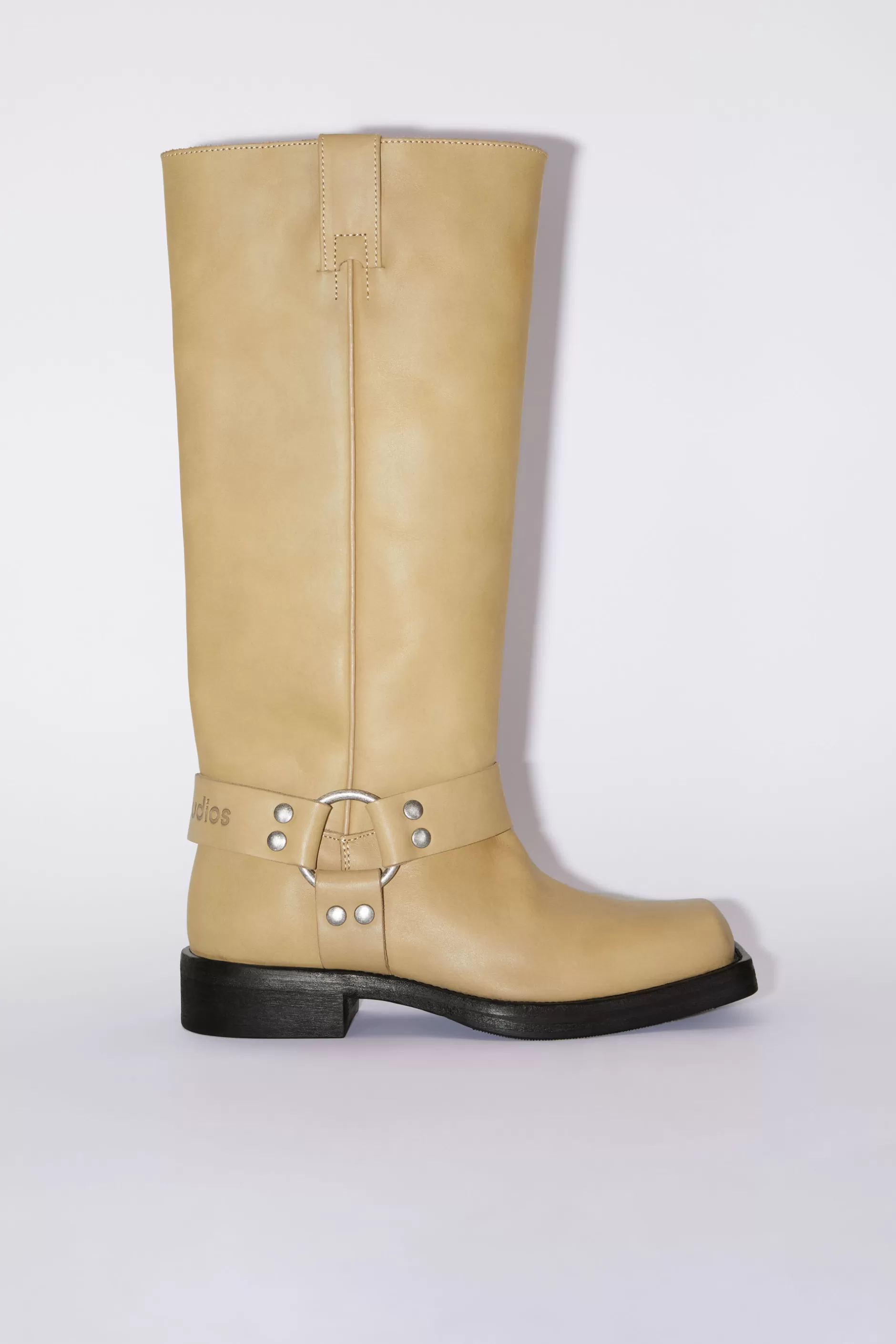 Acne Studios Lederstiefel Hellbeige Store