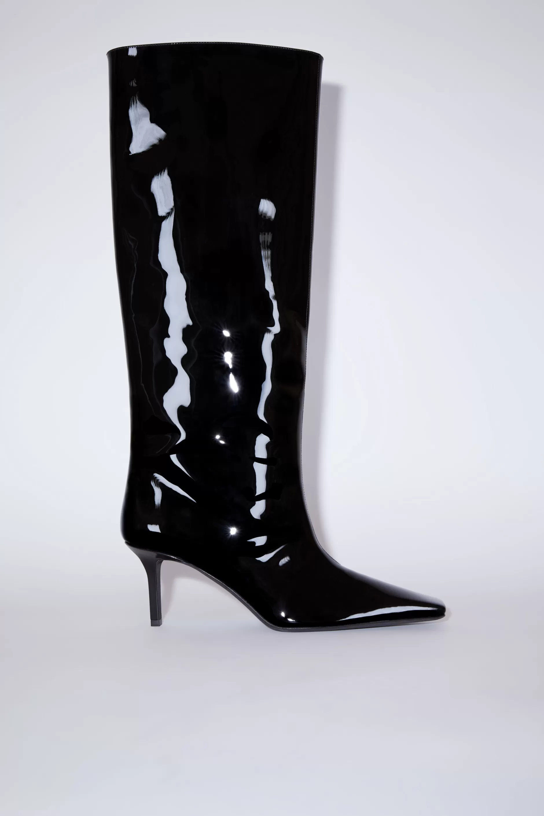 Acne Studios Lederstiefel Mit Absatz Schwarz Discount