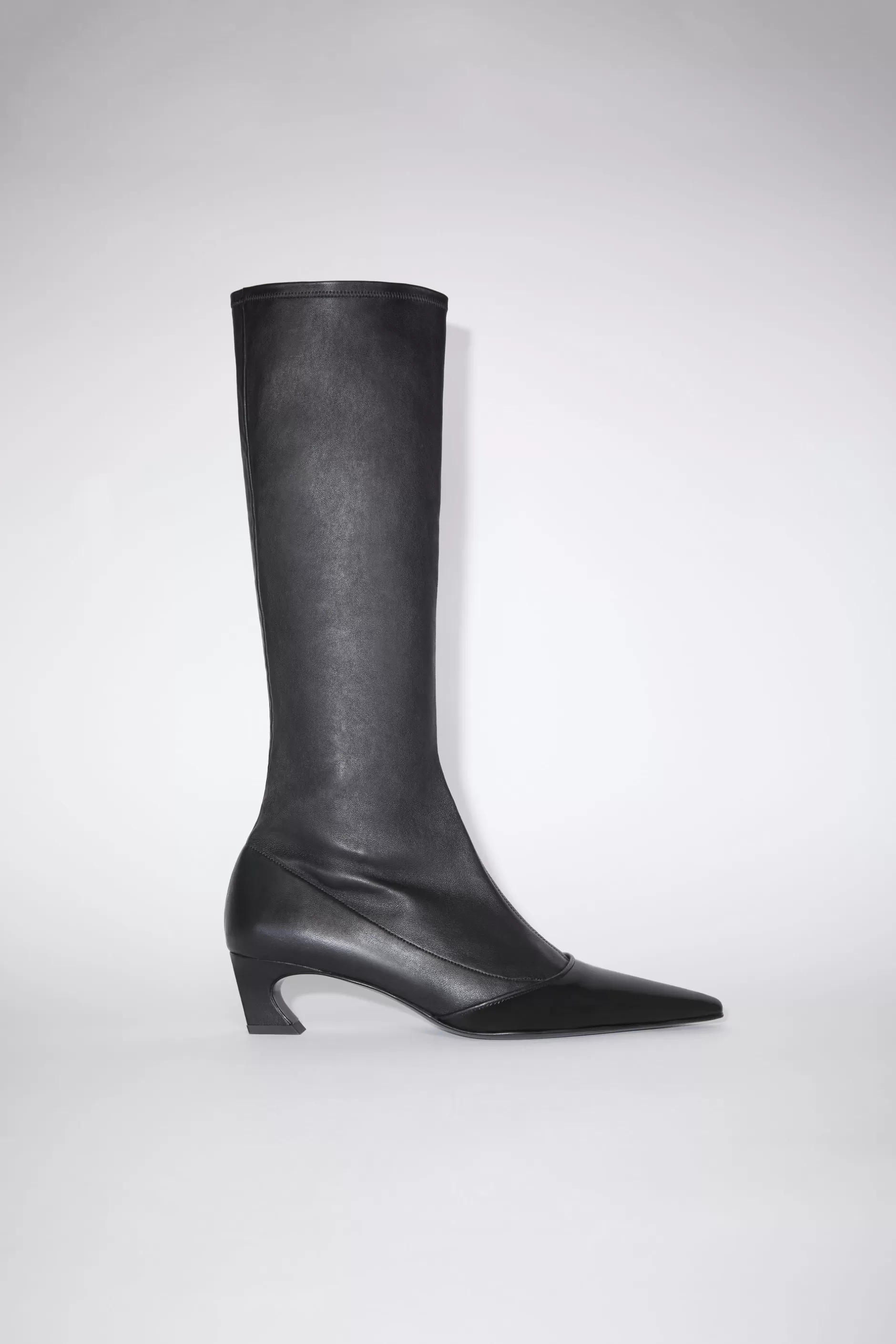 Acne Studios Lederstiefel Mit Absatz Schwarz Outlet