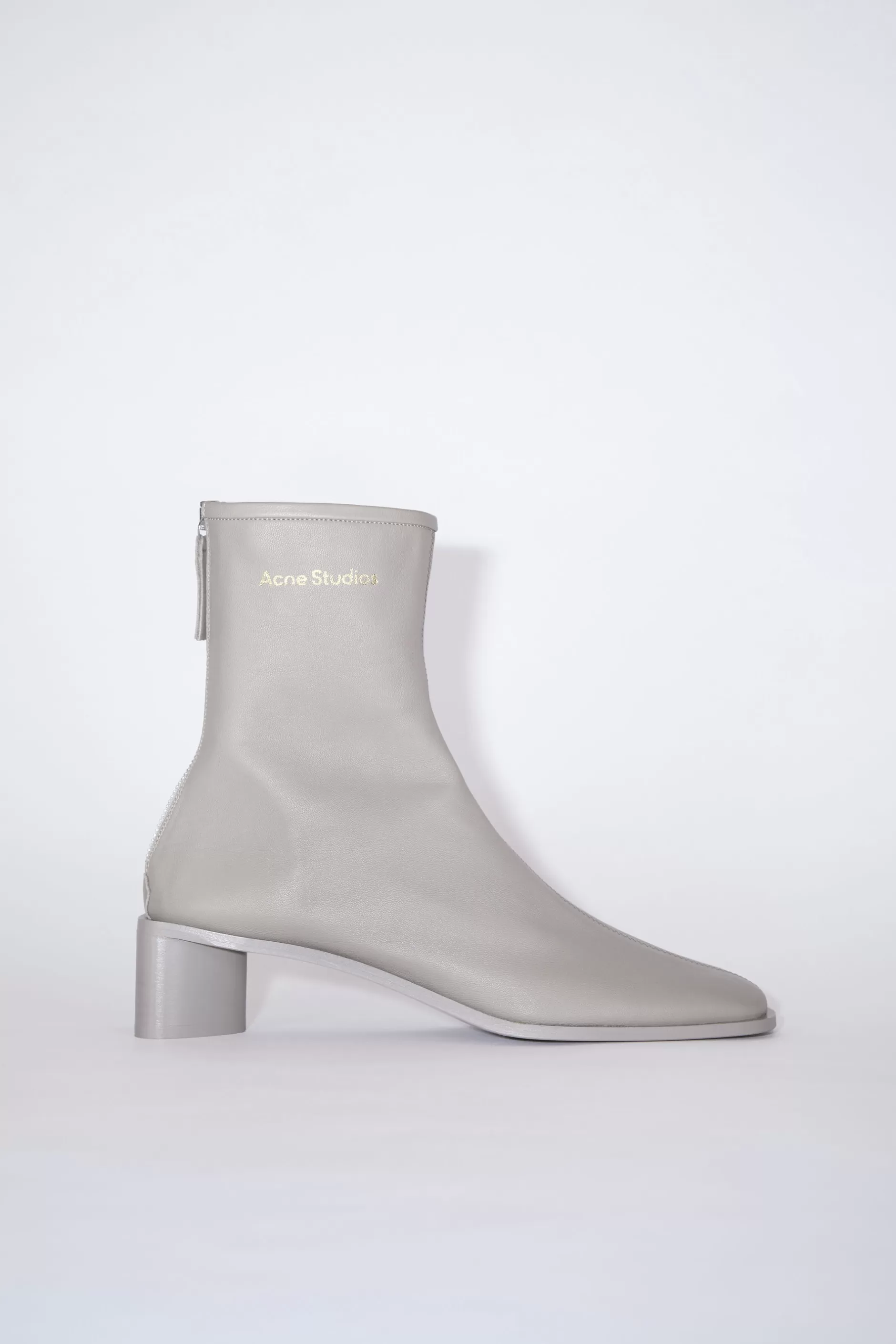 Acne Studios Lederstiefel Mit Logo Helles Taupe Clearance