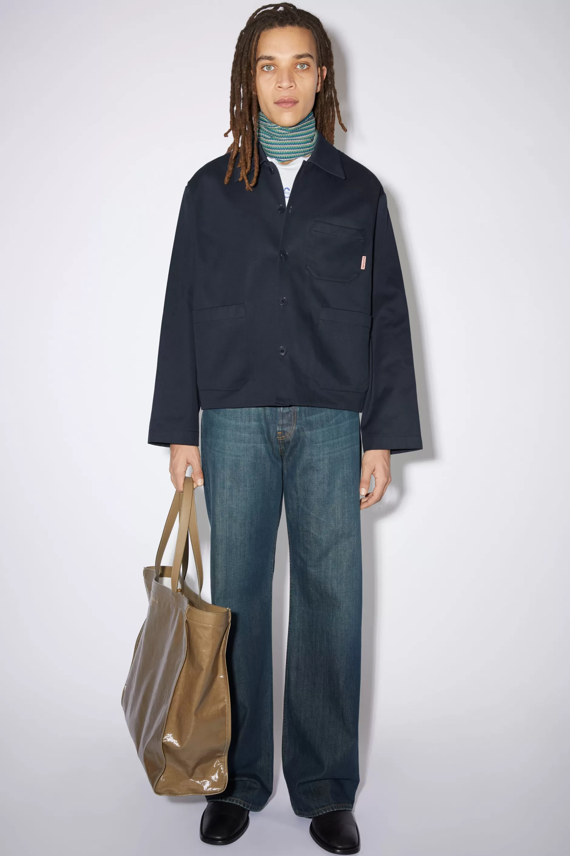 Acne Studios Legere Jacke Marineblau Online