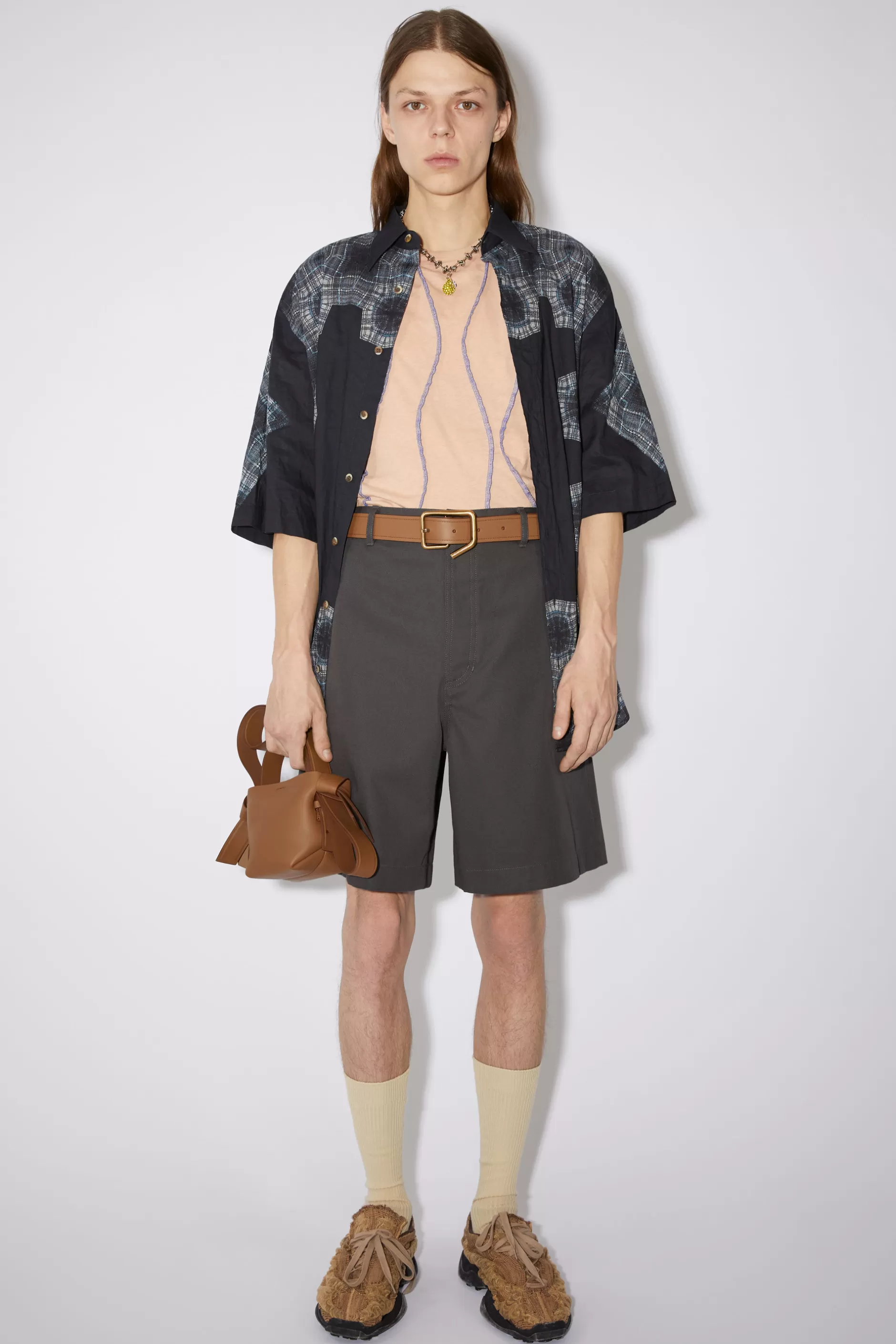 Acne Studios Legere Shorts Anthrazitgrau Sale