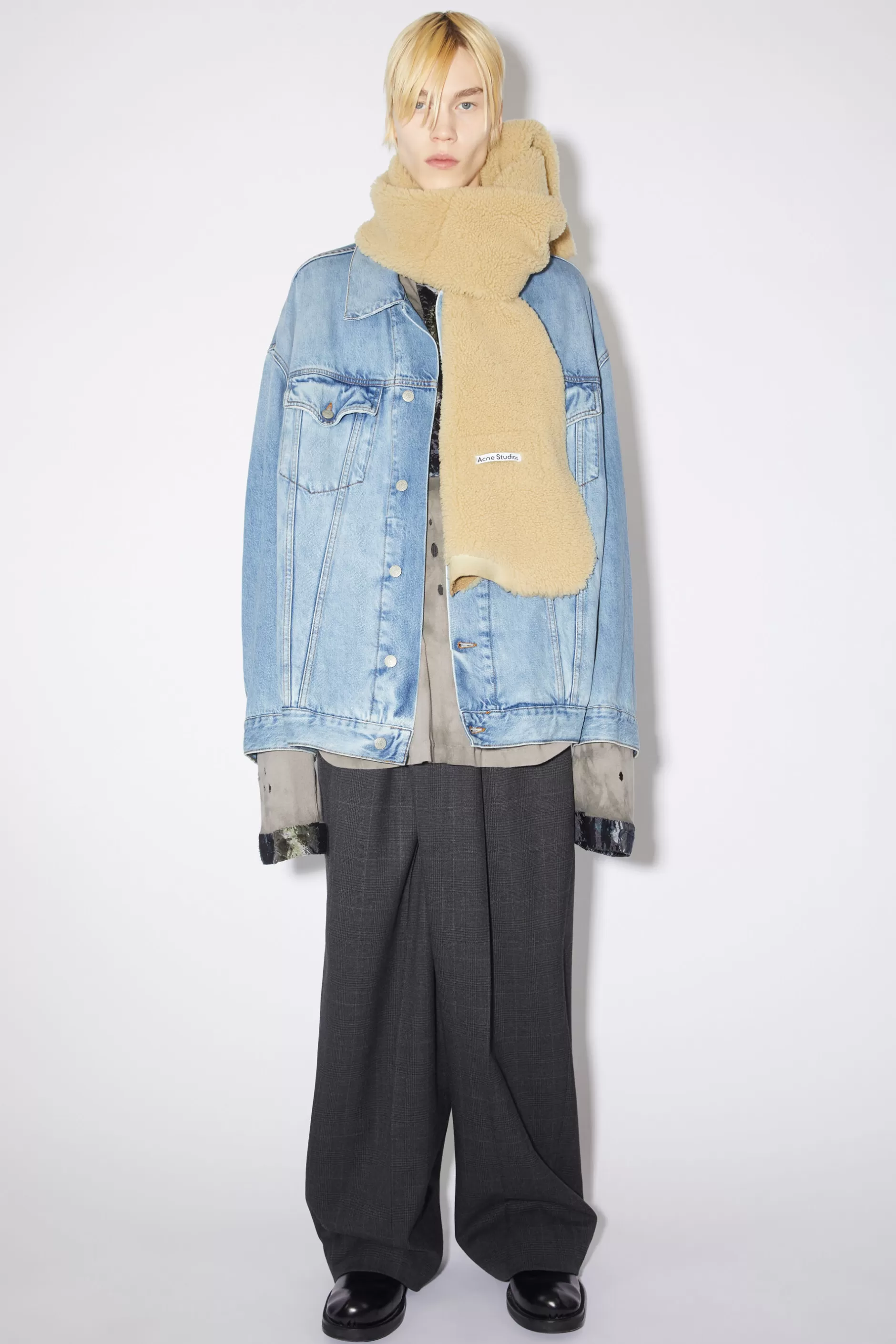 Acne Studios Lockere Denimjacke Hellblau Sale