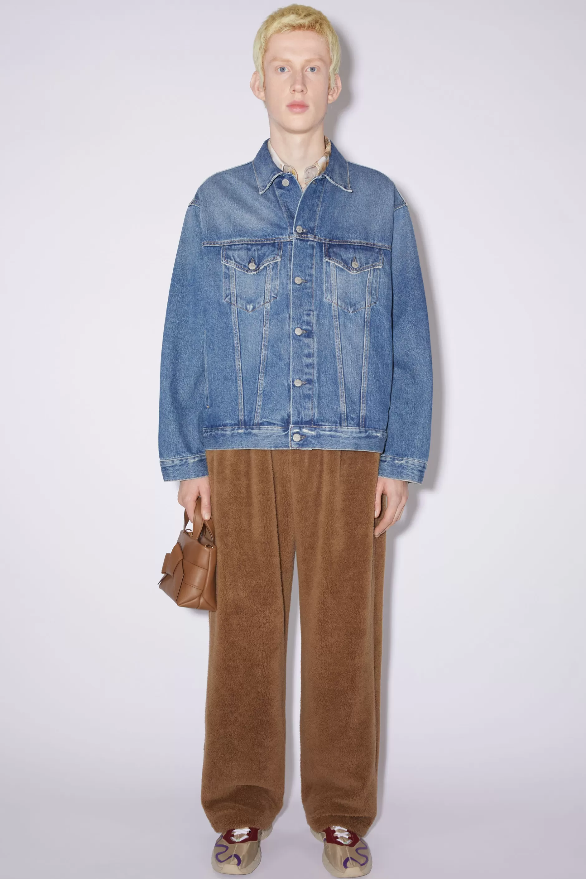 Acne Studios Lockere Denimjacke Mid Blue Best Sale