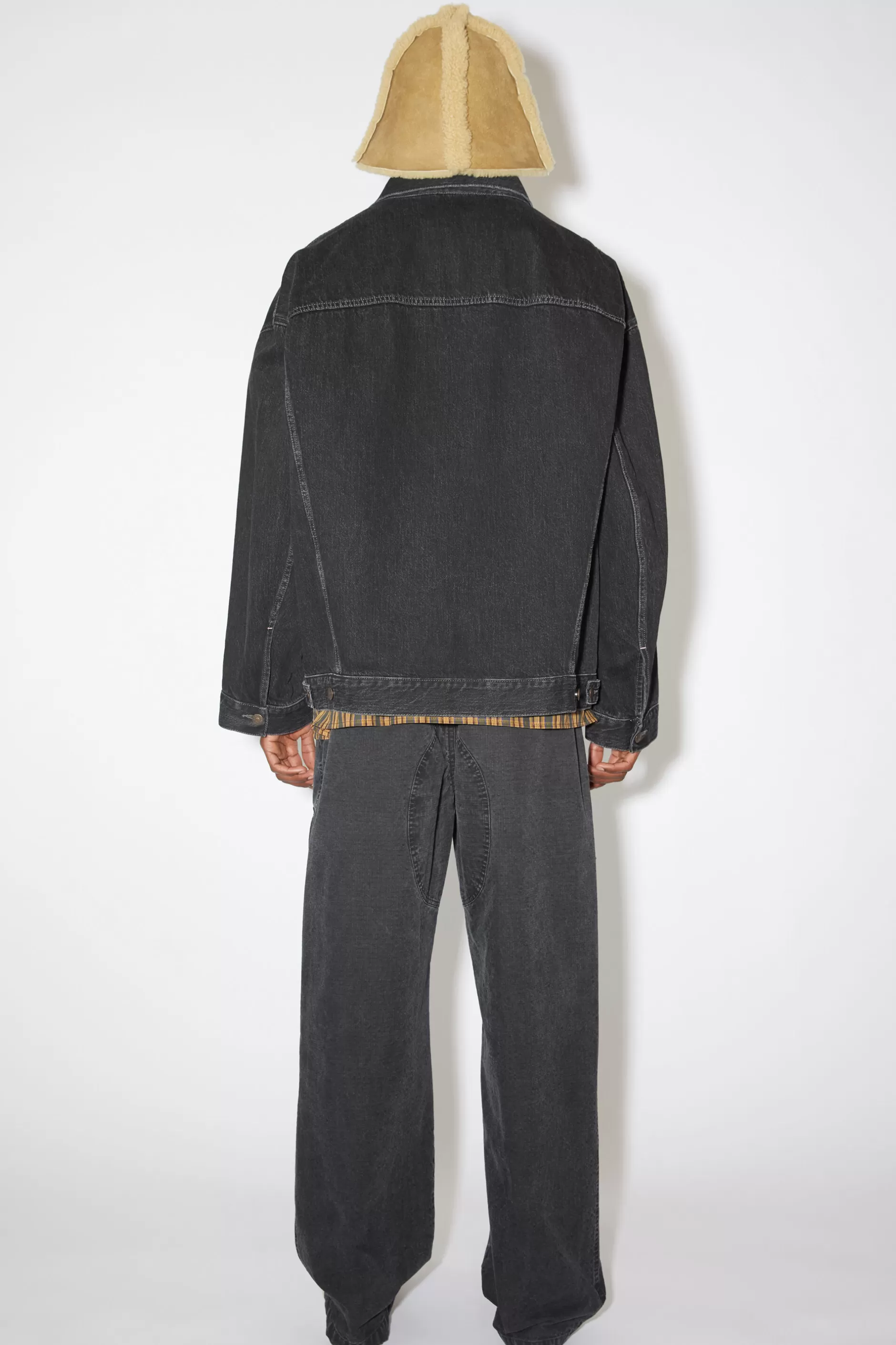 Acne Studios Lockere Denimjacke Schwarz Discount