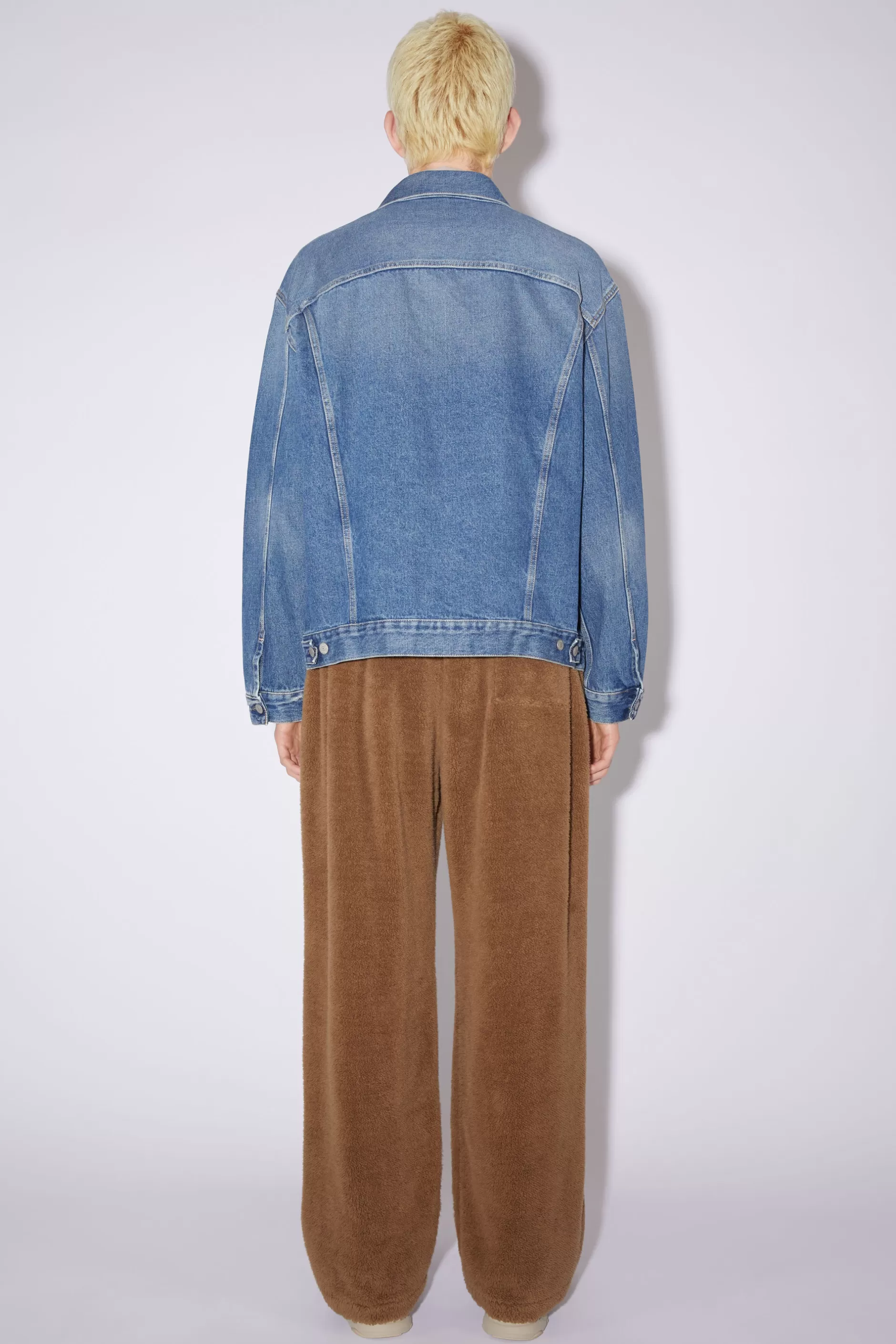 Acne Studios Lockere Denimjacke Mid Blue Best Sale