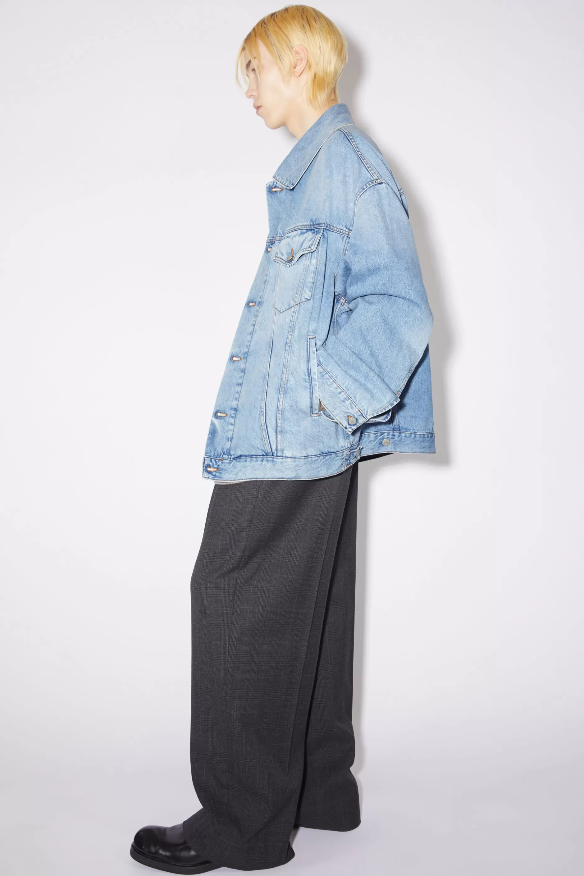 Acne Studios Lockere Denimjacke Hellblau Sale