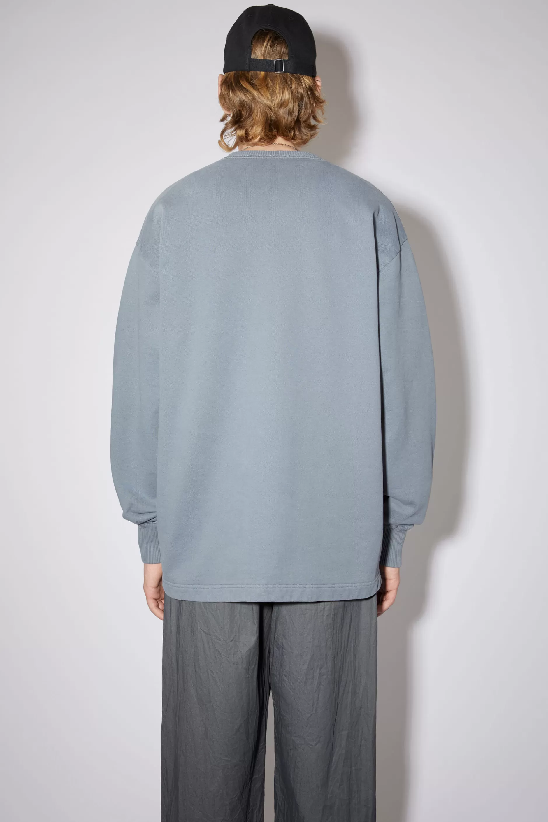 Acne Studios Logo-Pullover Mit Rundhalsausschnitt Stahlgrau Cheap