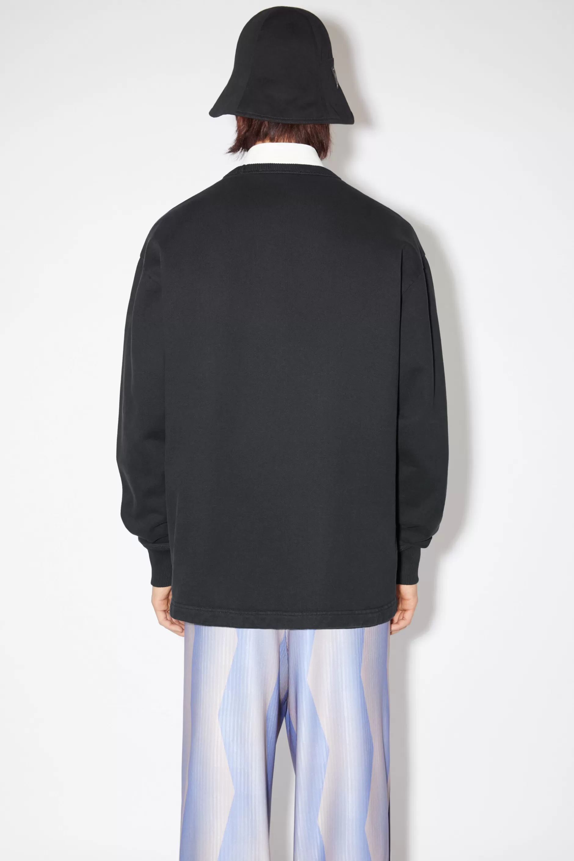 Acne Studios Logo-Pullover Mit Rundhalsausschnitt Schwarz Store